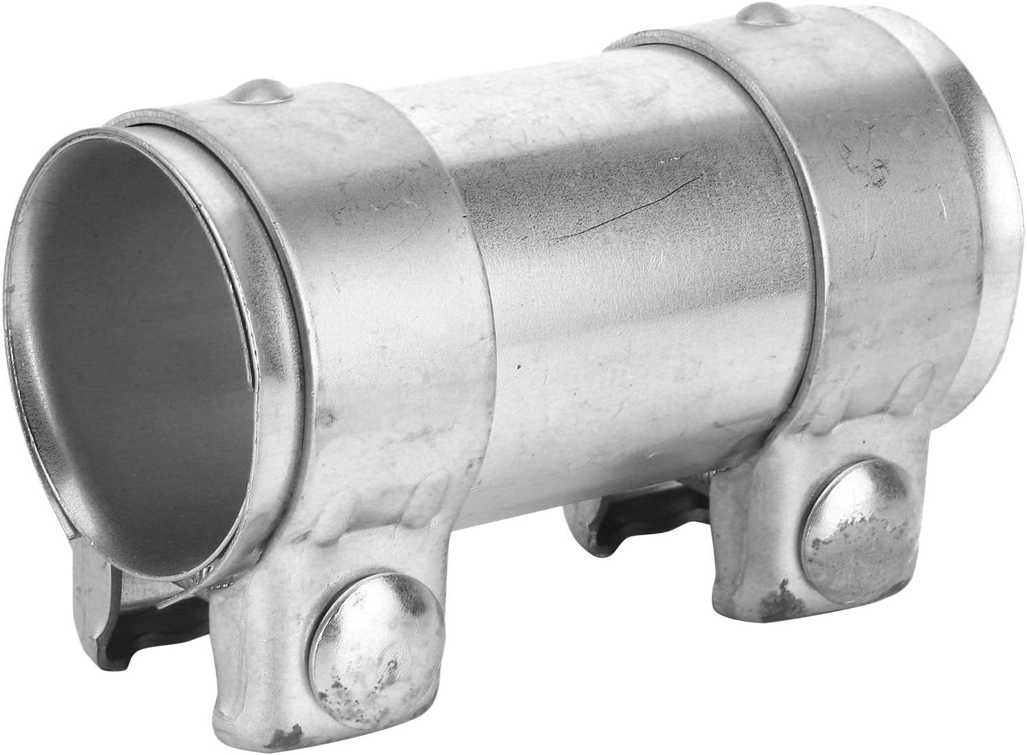 Exhaust Connector, Exhaust Pipe Coupler Joiner Simple Convenient with Dual Clamp Sleeve for 2In/51Mm Pipes image number 2