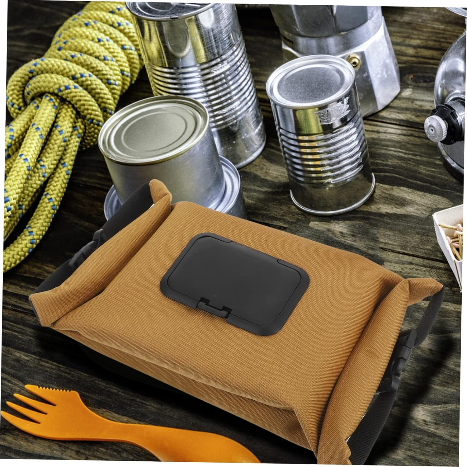 Alipis Portable Travel Wet Wipes Dispenser Bag Collapsible for Car Camping Holder Travel Case image number 4