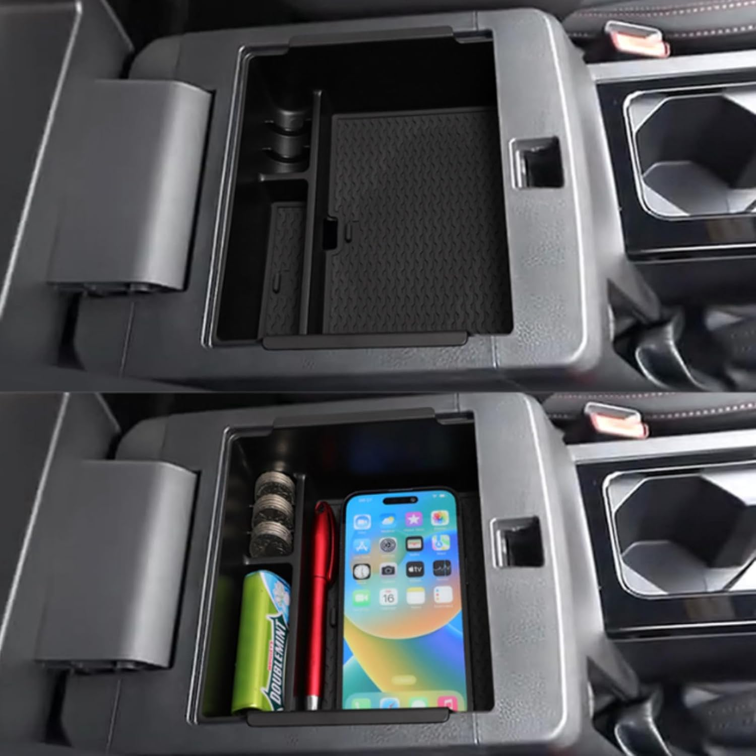 ABS Plastic Center Console Privacy Organizer Compatible with L200 for Triton 2024-2025 Car Center Console Armrest Box Organizer Holder Glove Storage Box Armrest Box image number 5