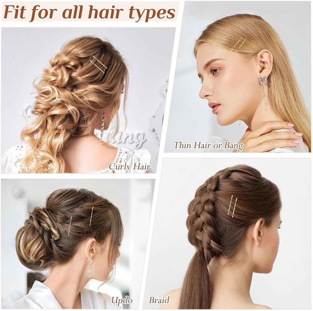 Thin Headbands, Plastic Hair Bands with Teeth, Colourful Headbands, Hair Bands, DIY Non-Slip Headbands with Hair Pins, Metal Hair Clips, Wave Shape Bobby Pins, Hairpin Set for Women and Girls