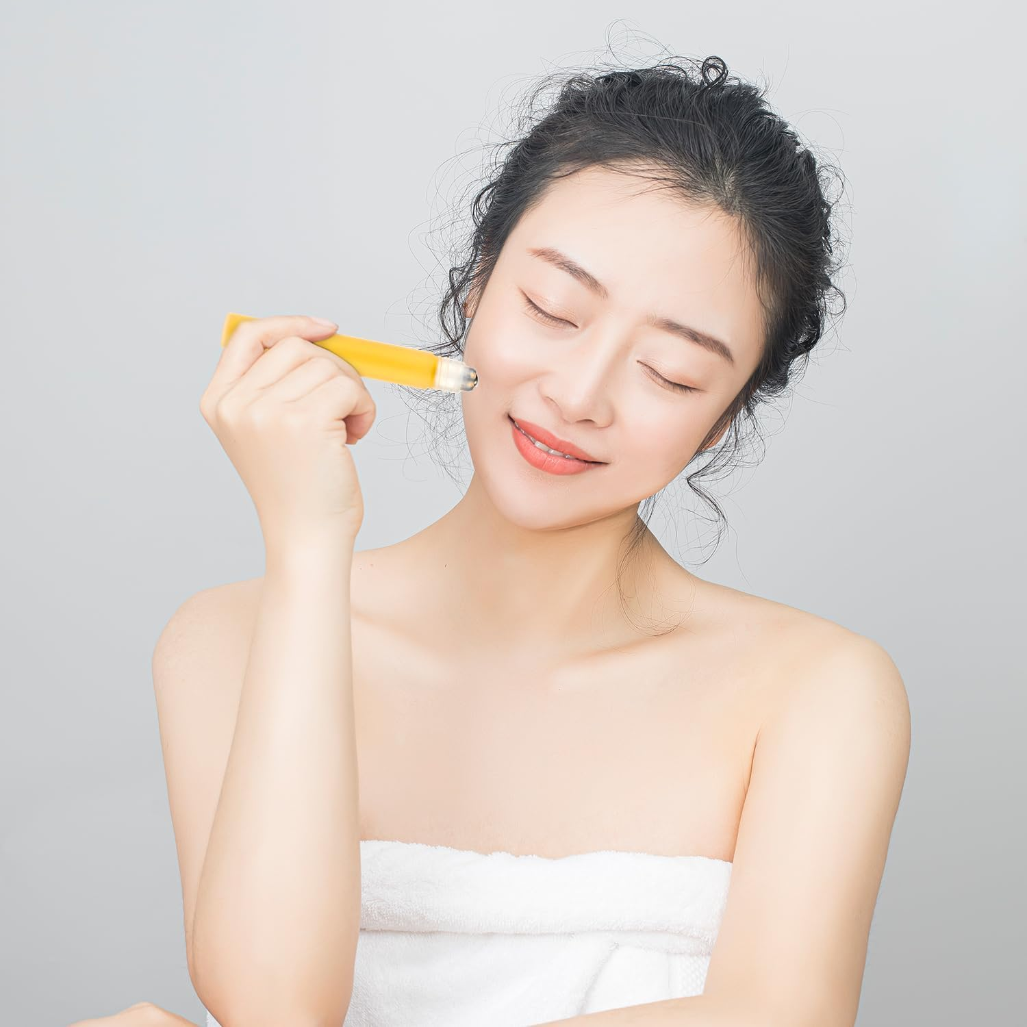 XIHIRCD 6Pcs Roller Bottles, 10Ml Potable Roller Containers with Dispenser Tube Refillable Cosmetic Matte Plastic Roller Bottles Essential Oil Roller Roller Ball Perfume Bottle for Travel image number 1