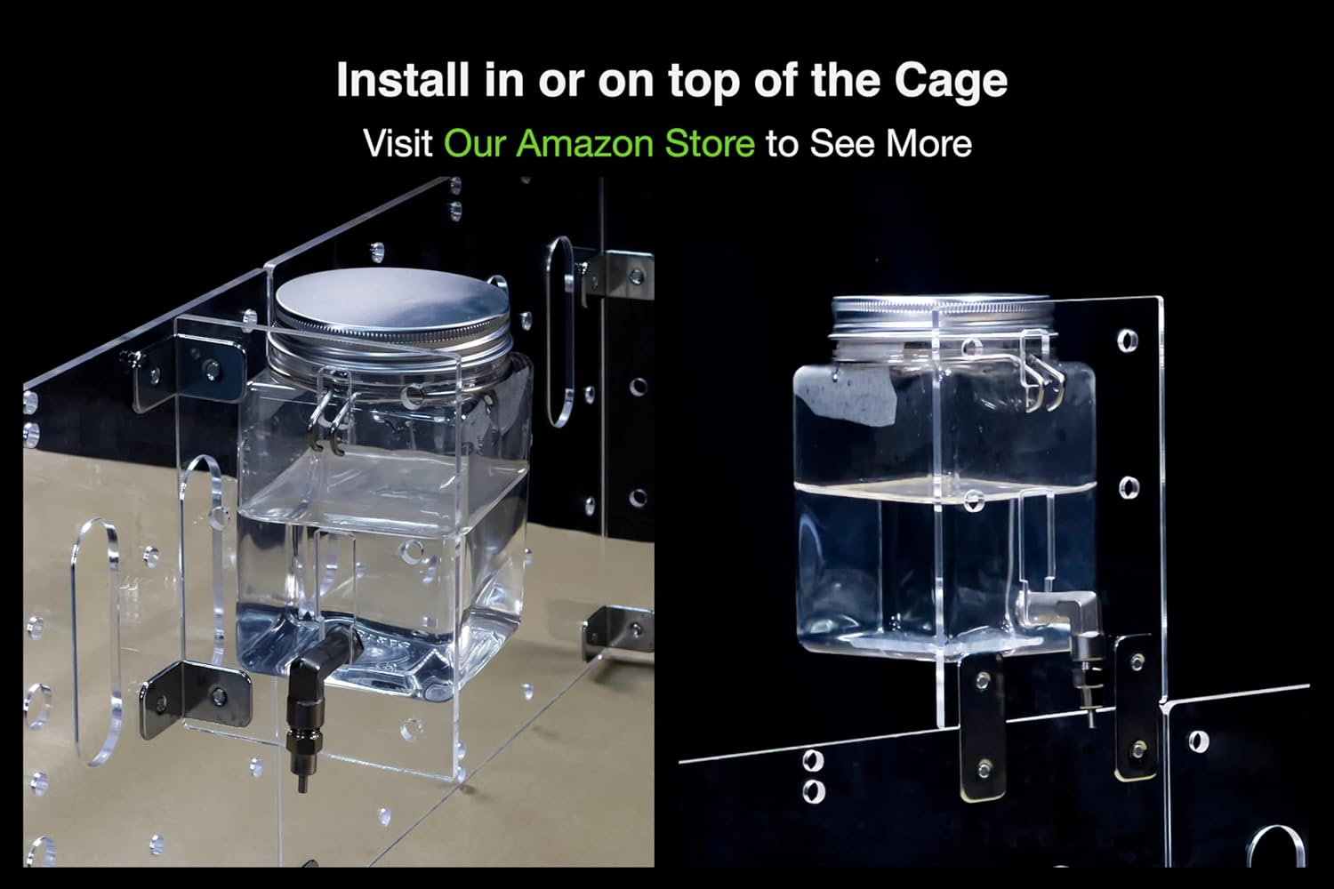 Guinealoft&trade; Clear View Water Bottle for Guinea Pigs & Birds - the Ultimate Solution by Seasoned Owners Who Tried Everything Out There - Exclusive by Guinea Loft image number 4