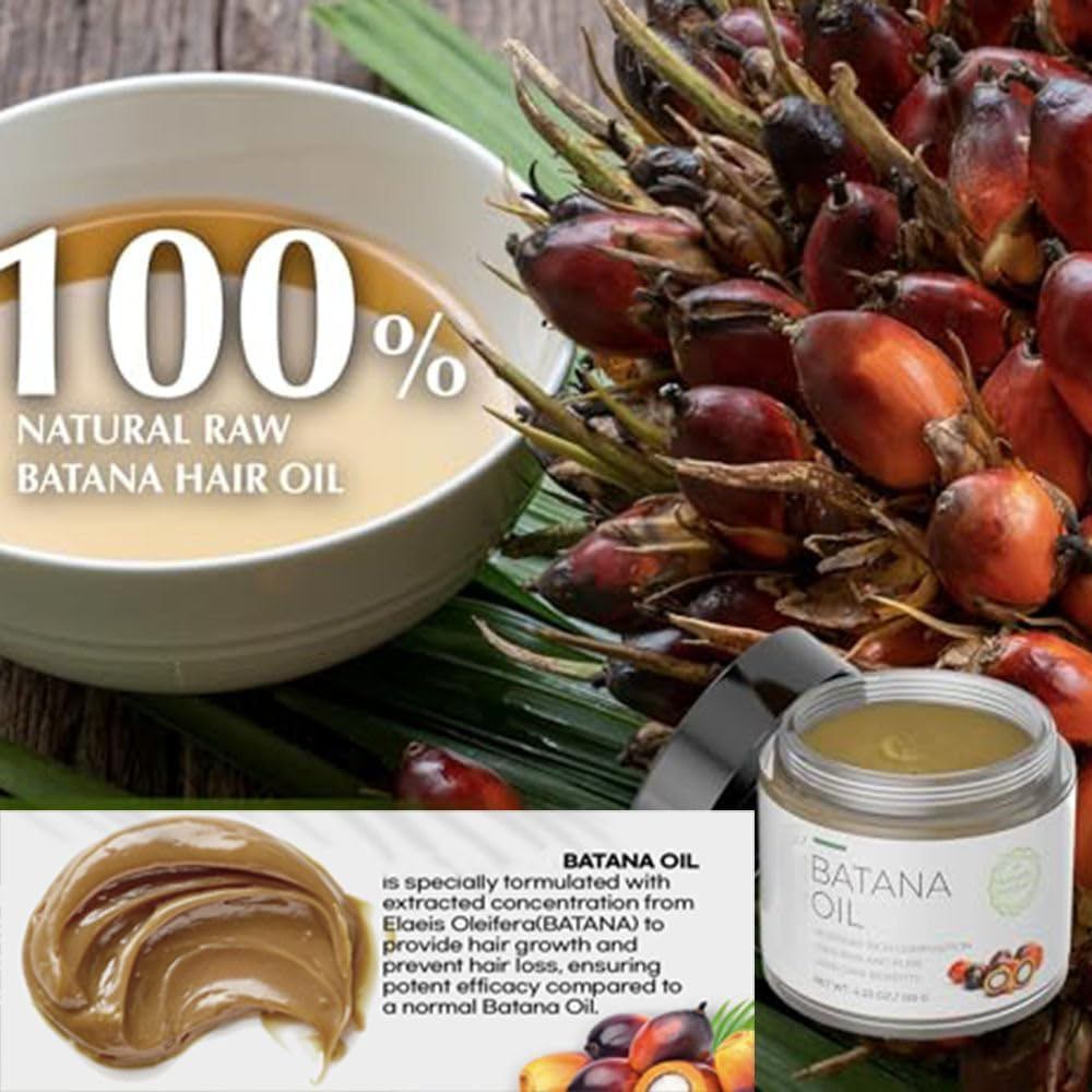 Batana Oil for Hair Care Batana Oil from Honduras Repair Hair Unrefined Natural Organic Batana Hair Masks for All Hair Tpyes in Men & Women (240G) image number 2