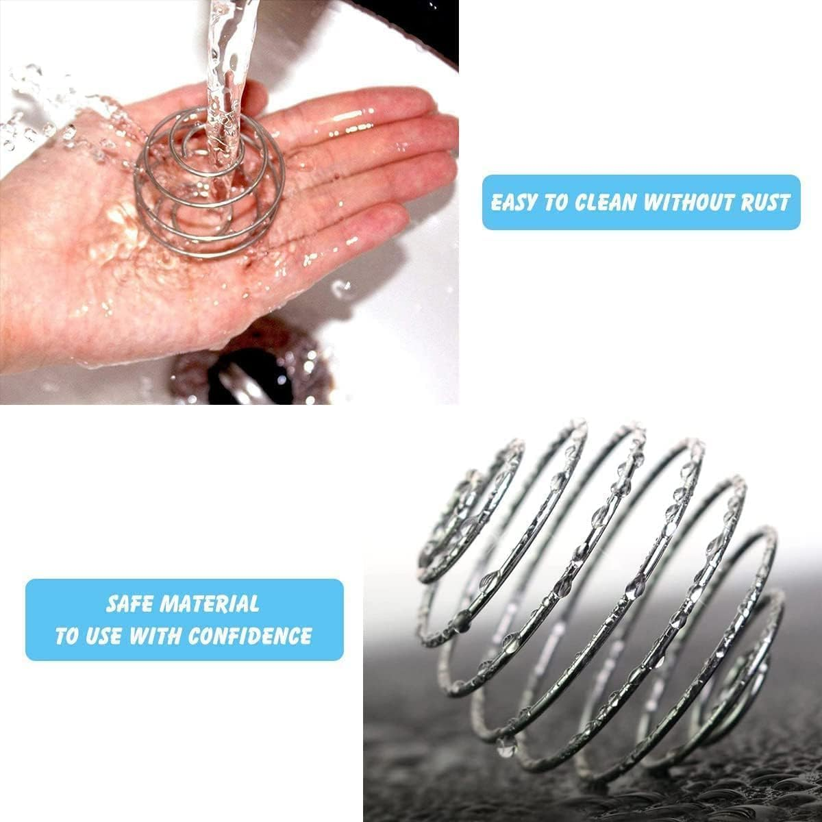 2Pcs Stainless Steel Bottle Mixer Ball, Shaker Balls, Protein Shaker Ball, Blender Balls for Mixer Bottles, Wire Whisk Ball, Mixing Balls for Protein Shakes Formula image number 1
