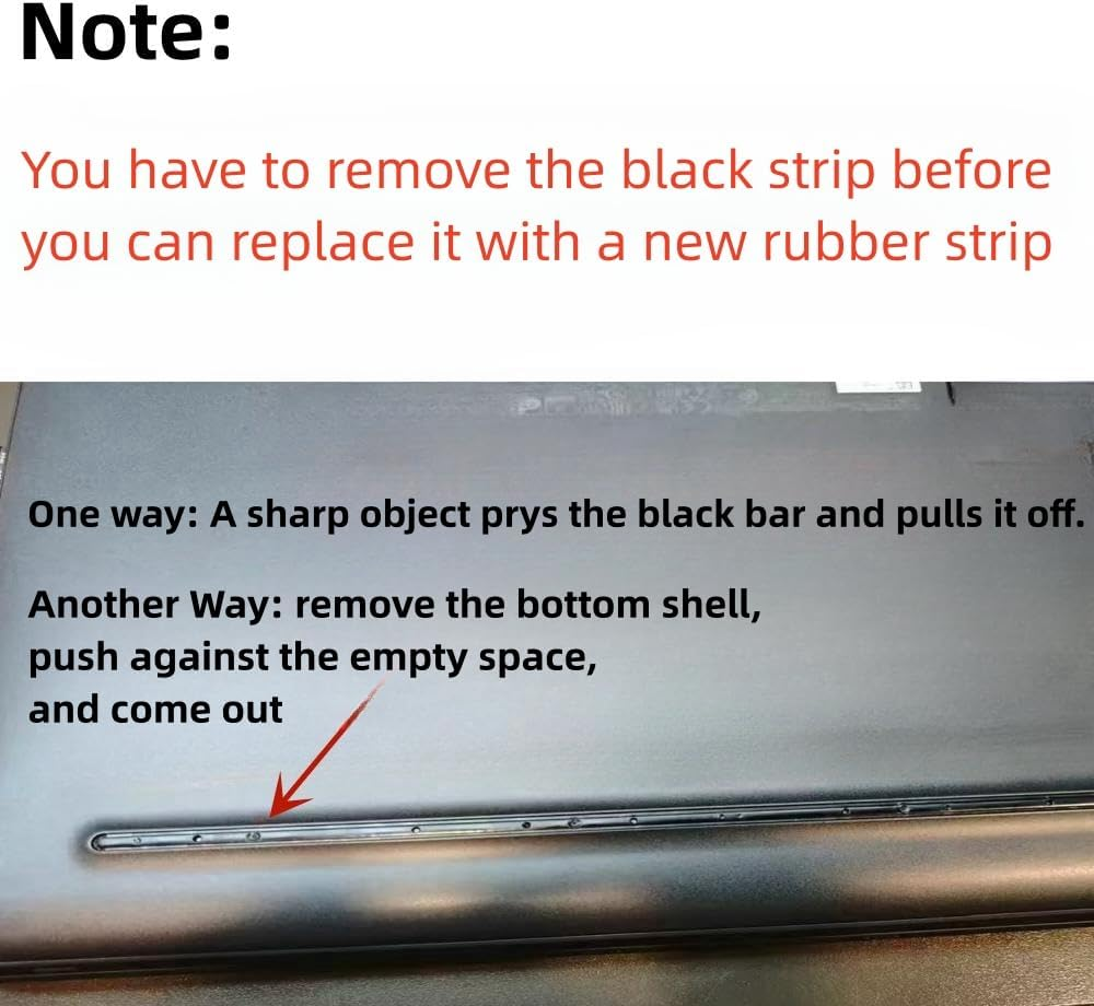 Bottom Case Rubber Feet Strips Replacement for Dell XPS 13 9300 9301 9310 Laptop Bottom Cover Nonskid Silicone Bumper Rubber Foot Strip image number 1