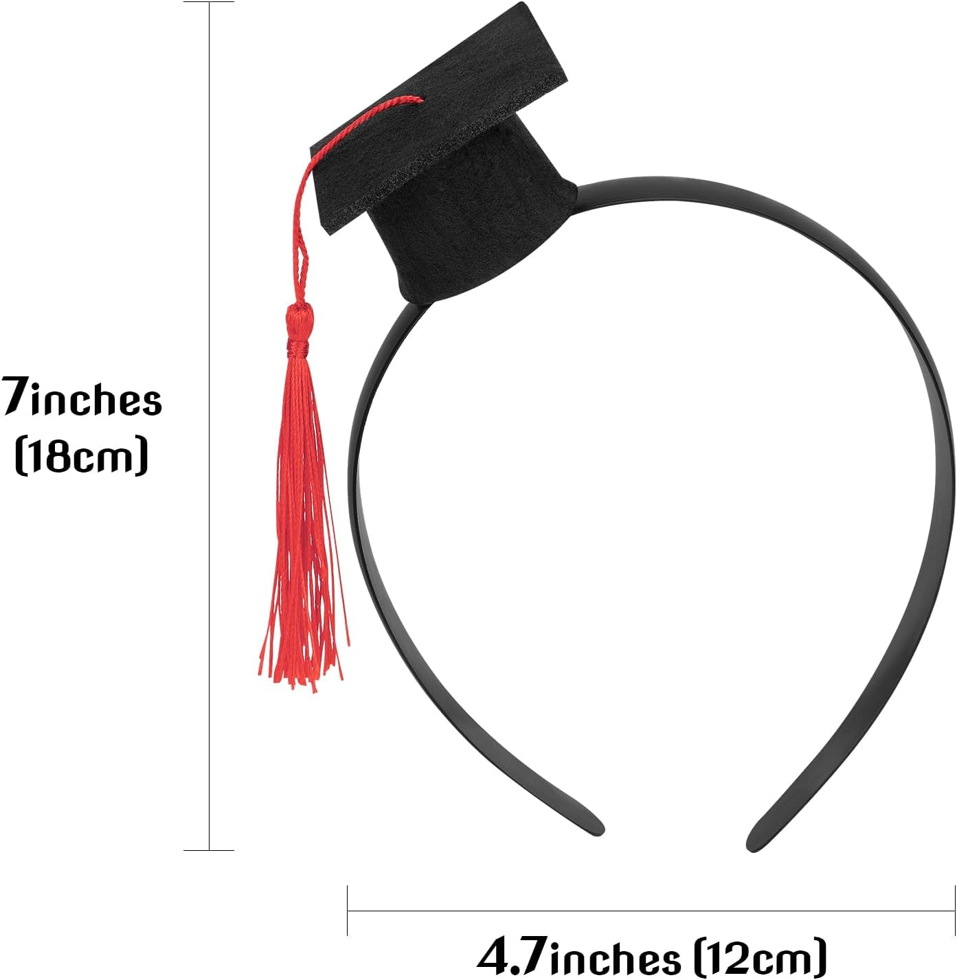 Hannafires Mini Graduation Cap Headband &ndash; Toddler & Preschooler Graduation Party Accessory, Cute Cap for Photos, Kindergarten Graduation Costume Prop, Graduation Cap Bottle Toppers with Tassels image number 2