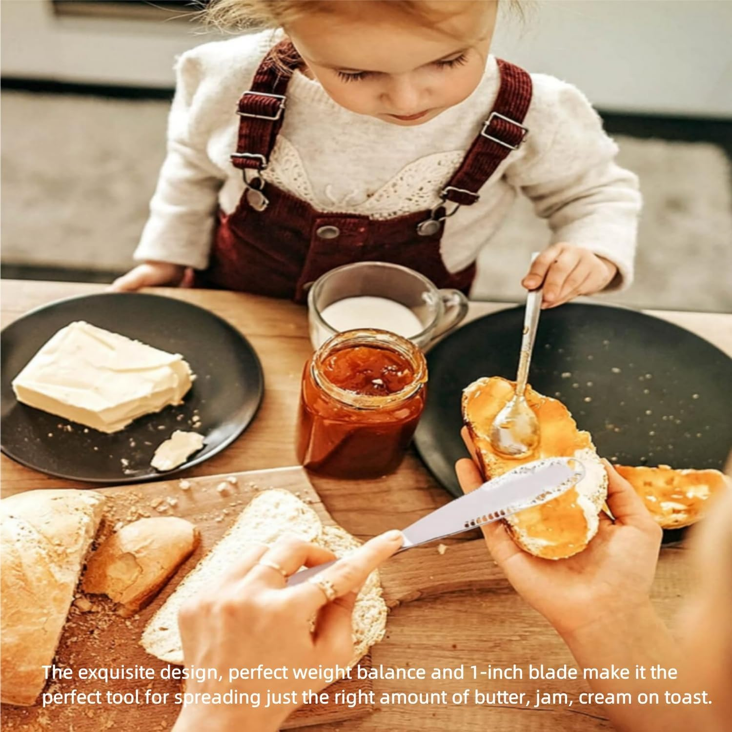 2 PCS Stainless Steel Butter Spreader Knife with Serrated Edge,3 in 1 Kitchen Gadgets Multi-Function Butter Spreader and Grater with Serrated Edge for Butter Cheese Jams Jelly image number 5