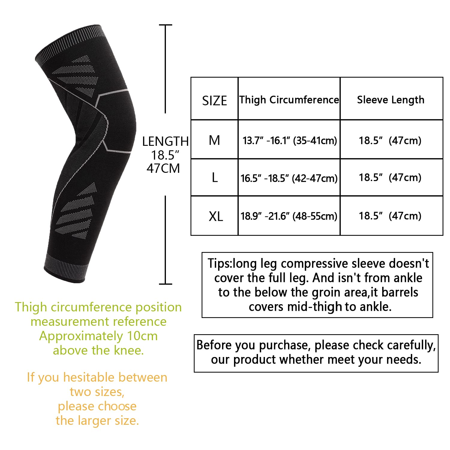 Compression Knee Brace Knee Support Compression Sleeve for Arthritis, Basketball, Cycling, Sport Etc. image number 2