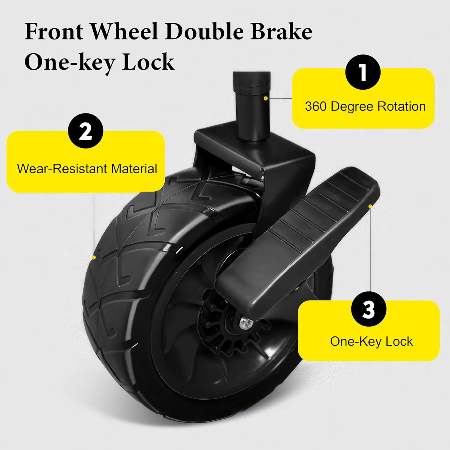 Collapsible Folding Outdoor Utility Wagon with 150Kg Weight Capacity,Outdoor Garden Shopping Camping Cart,125L Loading Capacity Big Wheels & Adjustable Rolling Wagon Travel Shopping Use image number 5