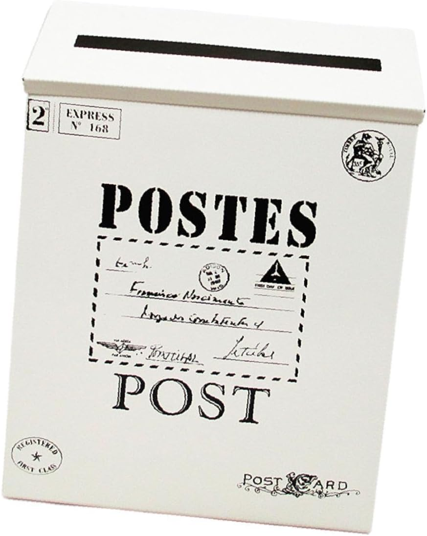 Generic Vintage Wall Mounted Mailbox with Newspaper Slot for Outdoor Use, Beige