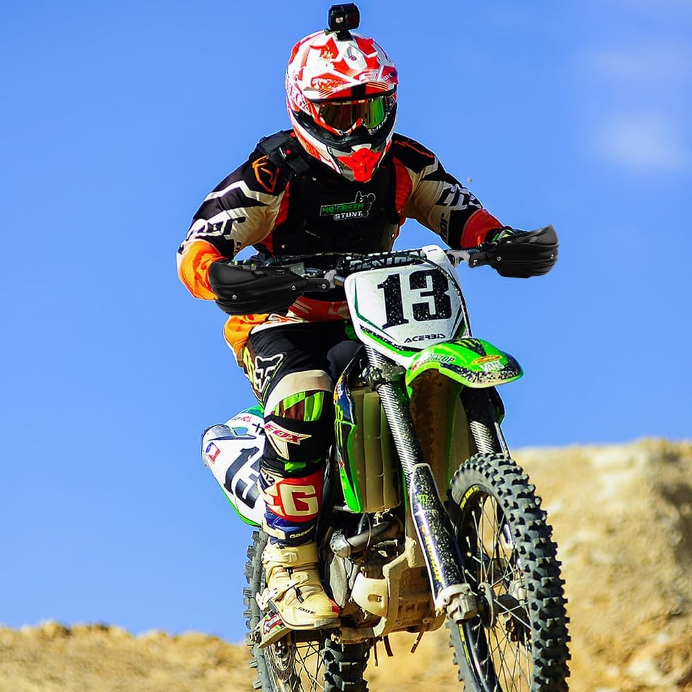 Handguards Motorcycle Handguards Universal, 7/8 in (22 Mm) ~11/8 in (29 Mm) Suitable for Off-Road Motorcycles and ATVS, Compatible with Yamaha YZ250 YZ250F TW200 XT250 XR650L (Black) - Blue image number 5