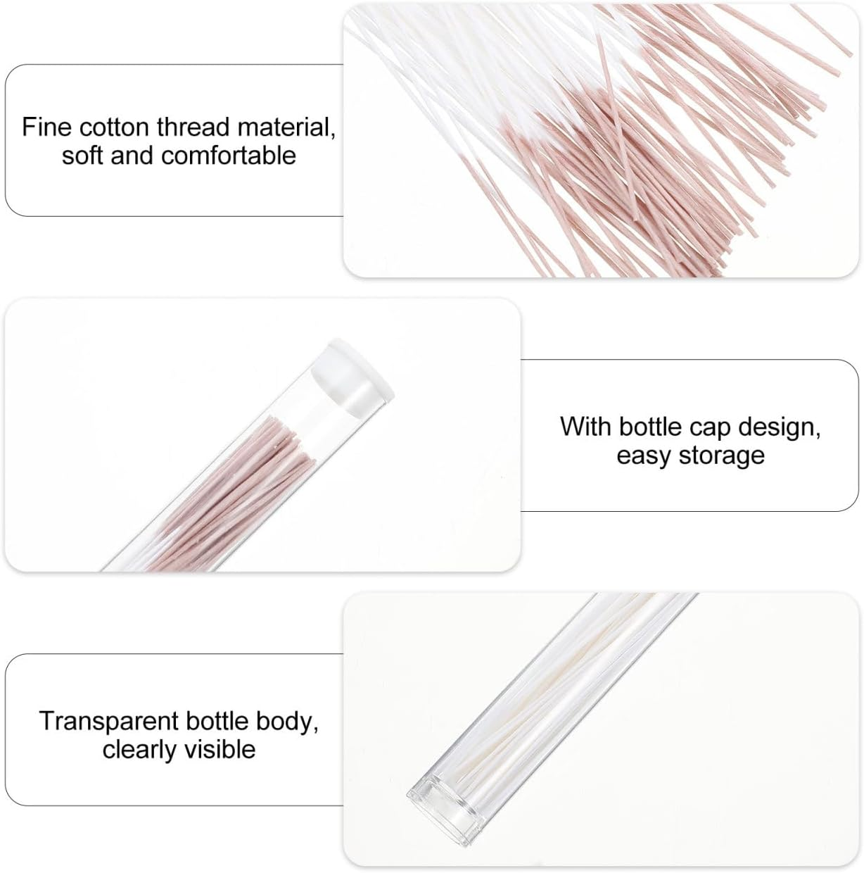 Operitacx 180Pcs Ear Hole Floss Earrings Hole Cleaner Piercing Aftercare Cleaner Ear Cleaning Line Ear Care Tools