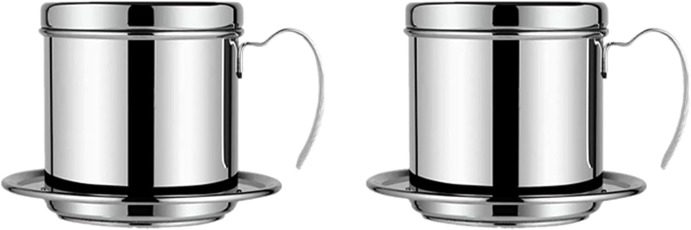 2X Vietnamese Coffee Filter Coffee Maker Reusable Phin Infuser Strainer Pot Coffee Drip Brewer Manual Coffee image number 3