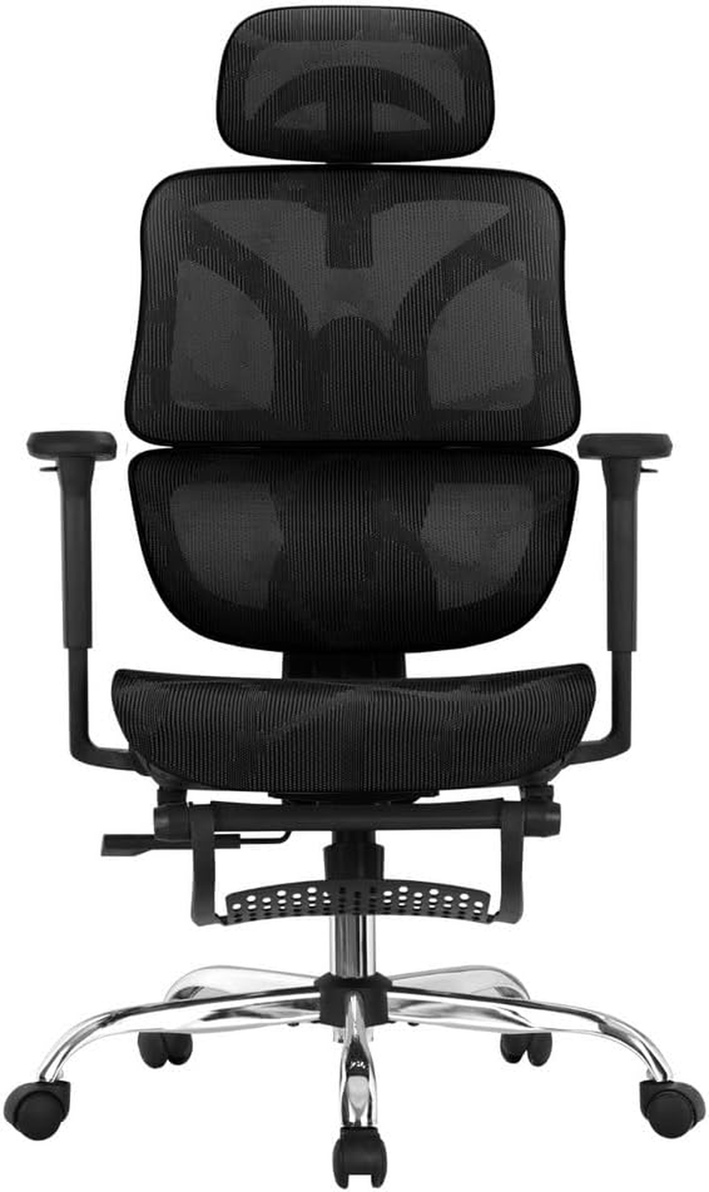 Artiss Ergonomic Office Chair, Mesh Computer Desk Chairs with Tilt Adjustment - Grey image number 5