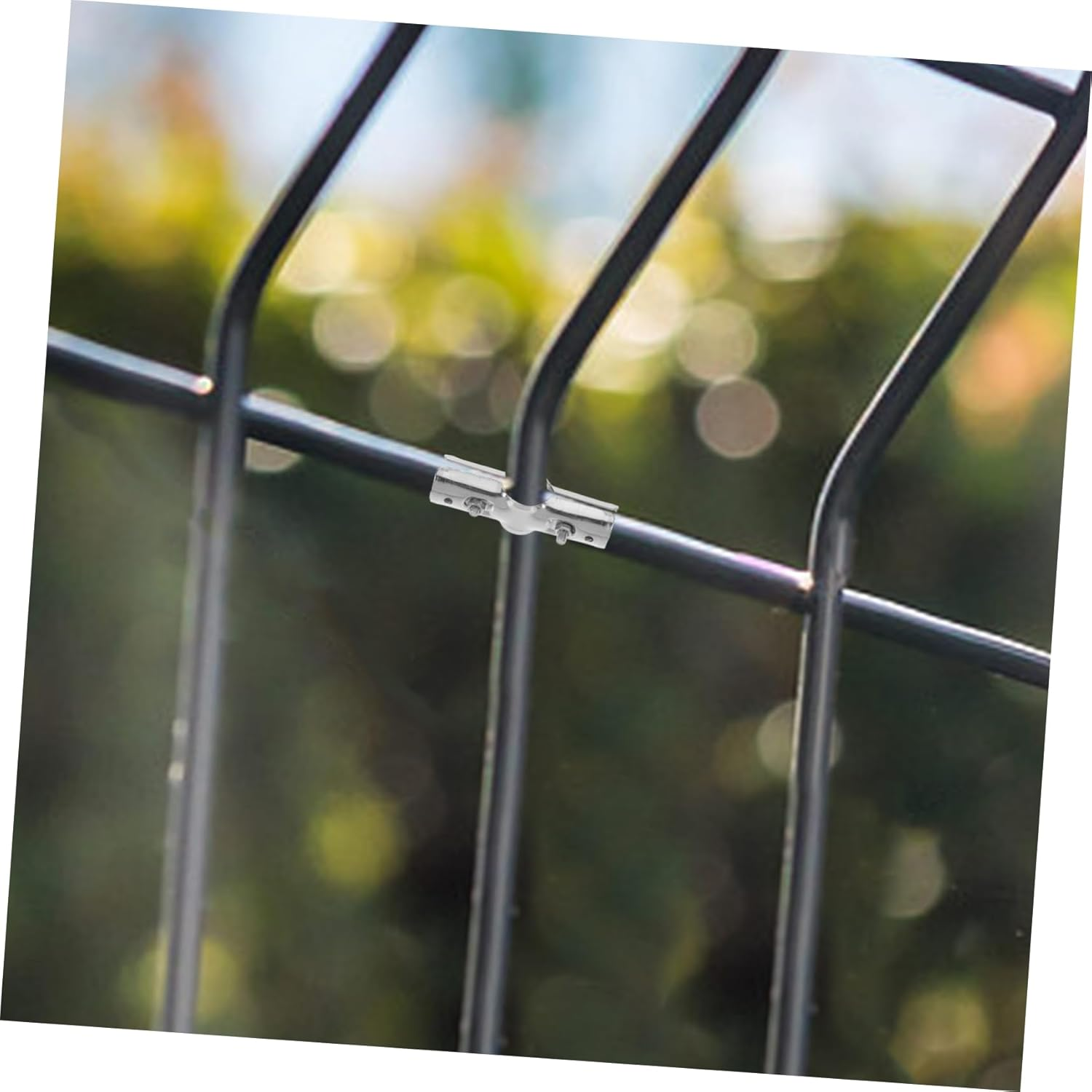 KONTONTY 2Pcs Stainless Steel Pipe Connector and Tube Clamp for Greenhouse Repair, Galvanized Metal Adapter T-Joint Design, Sturdy Greenhouse Supplies for Frame Fixing and Structure Reinforcement image number 4