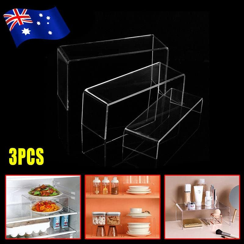 AIMALL 3Pcs Transparent Acrylic Shoes Display Stand Jewellery Rack Organiser, Durable and Clear, for Retail and Home Use image number 5