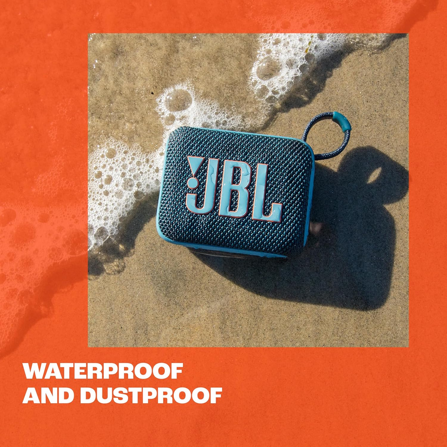 JBL Go 4, Ultra-Portable JBL Pro Sound with Punchier Bass, up to 7 Hours of Playtime plus 2 Hours with Playtime Boost, Waterproof and Dustproof, Multi-Speaker Connection by Auracast, Squad - Black image number 3