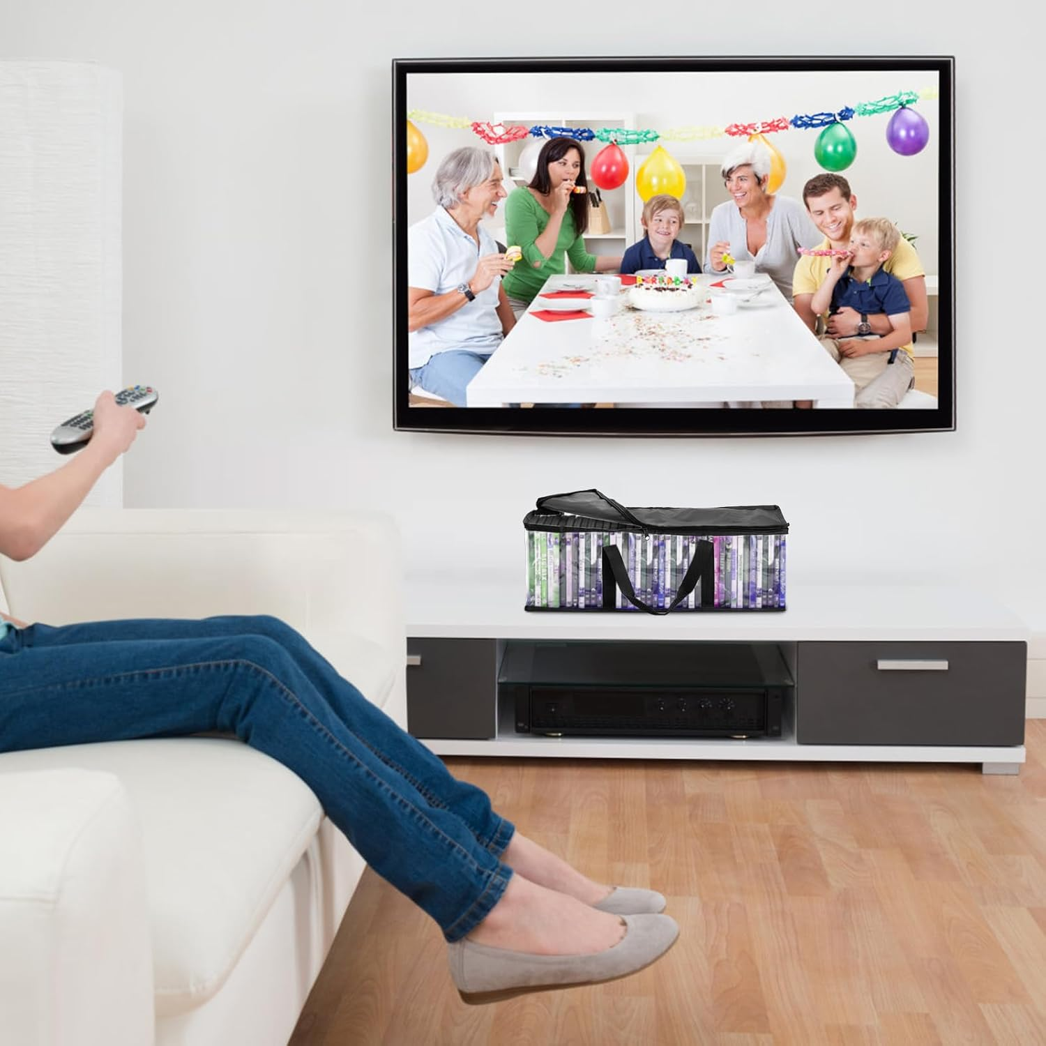 Fasmov Set of 4 DVD Storage Bags Hold up to 160 Dvds (40 Each Bag)