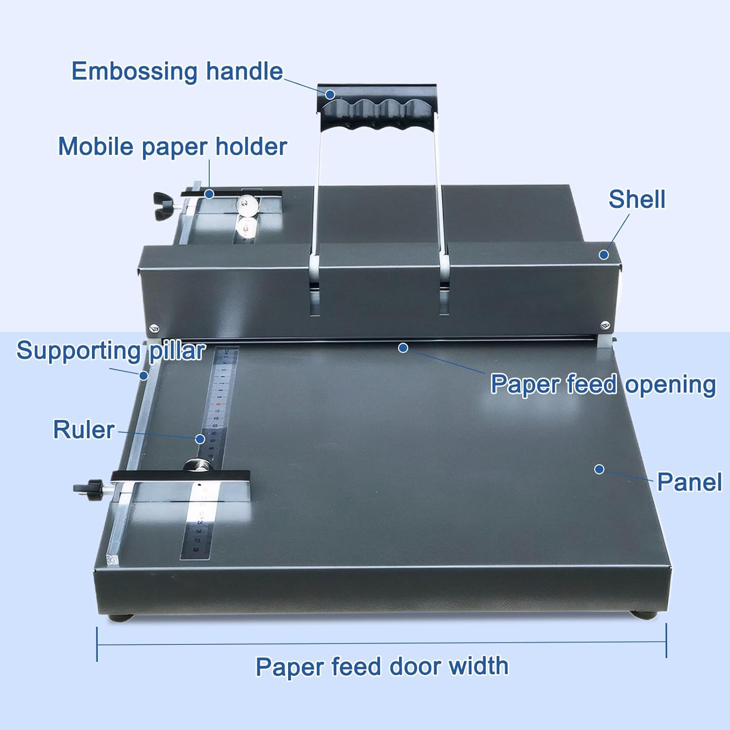 Xoxomeg 350Mm Manual Creasing Machine, A3/A4 Paper Folding Machine, Scoring Paper Creasing Machine, Desktop Heavy Duty Metal Paper Creaser for Greeting Cards Booklets Photo Papers image number 6