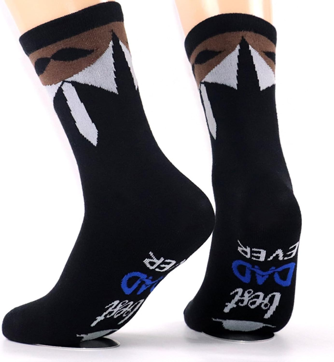 LADES Father&rsquo;S Day Novelty Socks for Men &ndash; Funny Grip Letters Print Cotton Anti-Slip Crew Socks image number 6