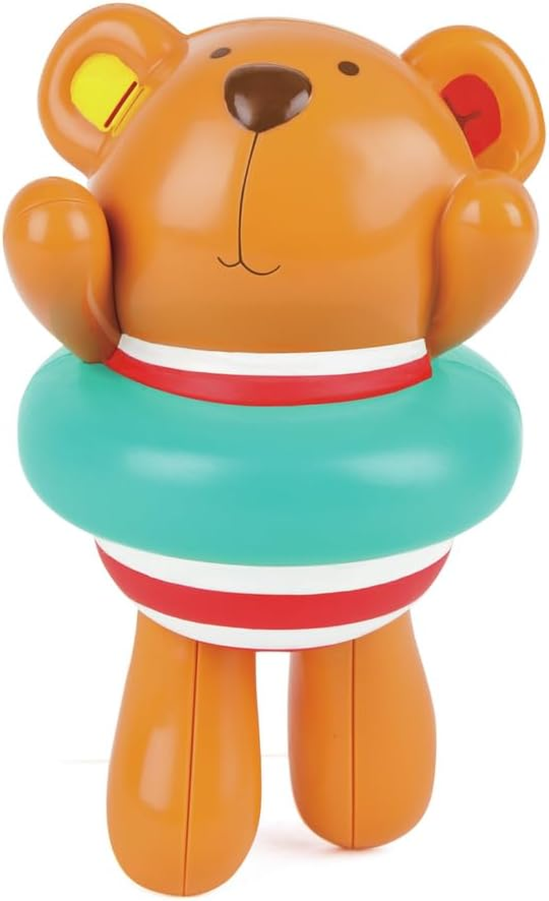 Hape Tubing Pull-Back Boat | Toddler Bath Toy for 18M+ | Floating Speedboat with Water-Skiing Bear | Interactive Pull-String Bath Time Fun | Develops Motor Skills & Coordination image number 2