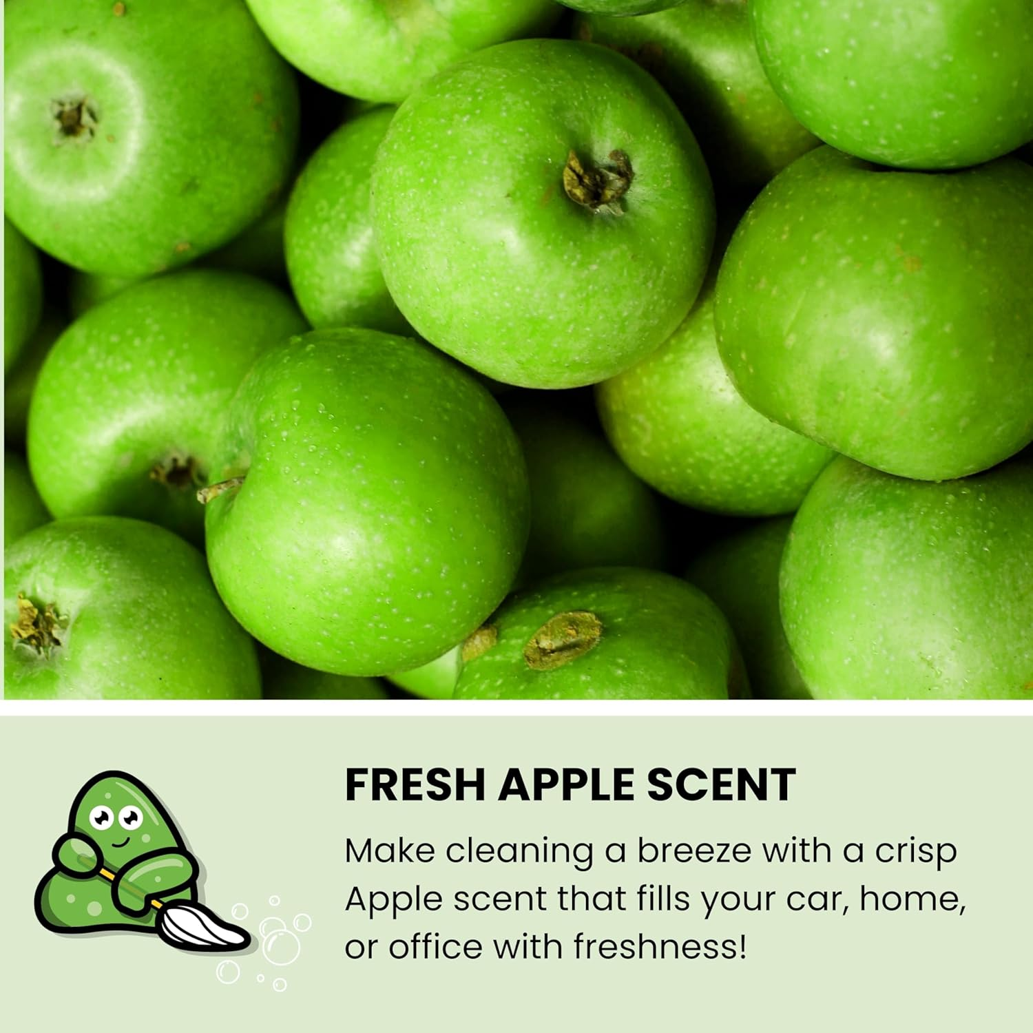 Slime Buddies Cleaning Putty Gel | Car Cleaning Gel for Air Vents & Interiors, Computer, Macbook & Laptop Keyboard Cleaner | Clean Hard to Reach Spaces | Surface Dust Cleaner | Apple Scent 160G - Apple image number 2