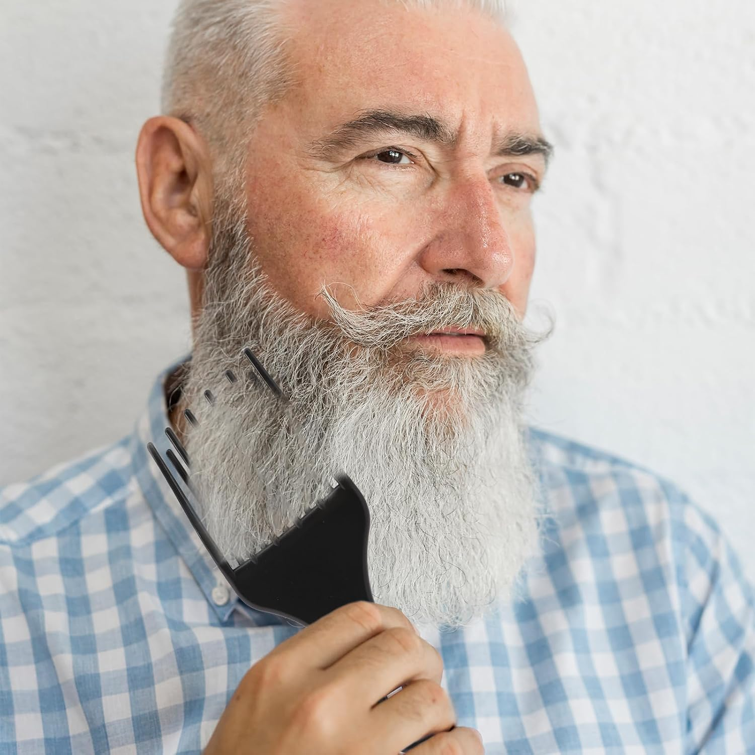 2 Pcs Afro Comb Set: Large and Small Plastic Wide-Tooth Picks for Curly, Natural Hair Styling, Detangling Wigs and Braids image number 3