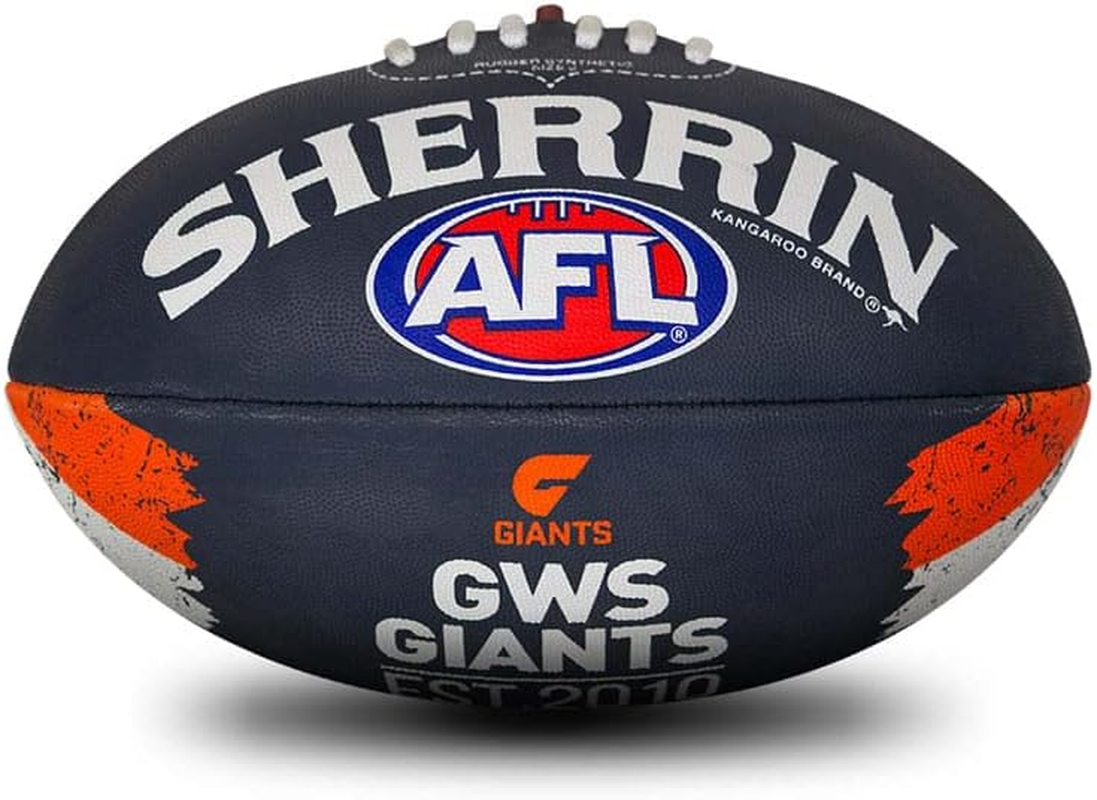 Sherrin AFL GWS Giants Song Football, Size 2