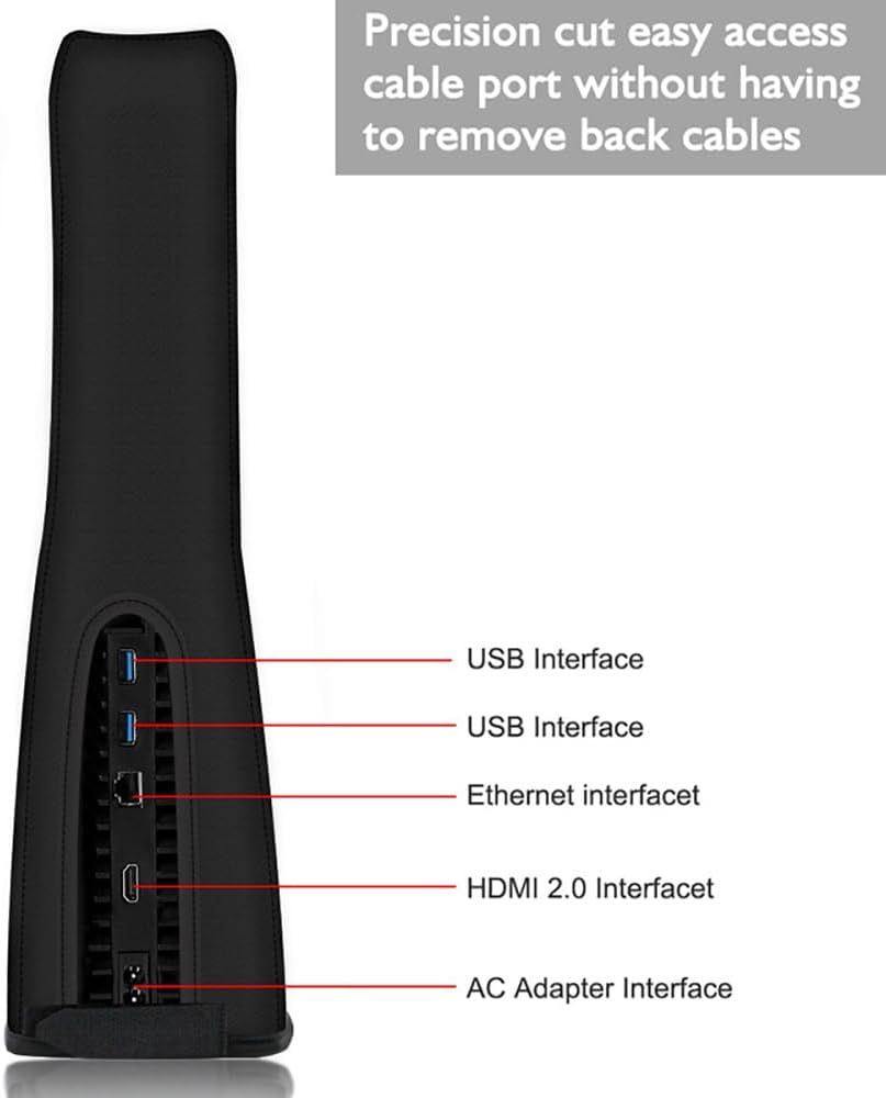 Black Dust Cover Waterproof for the Playstation 5 Game Console Accessories AU image number 2