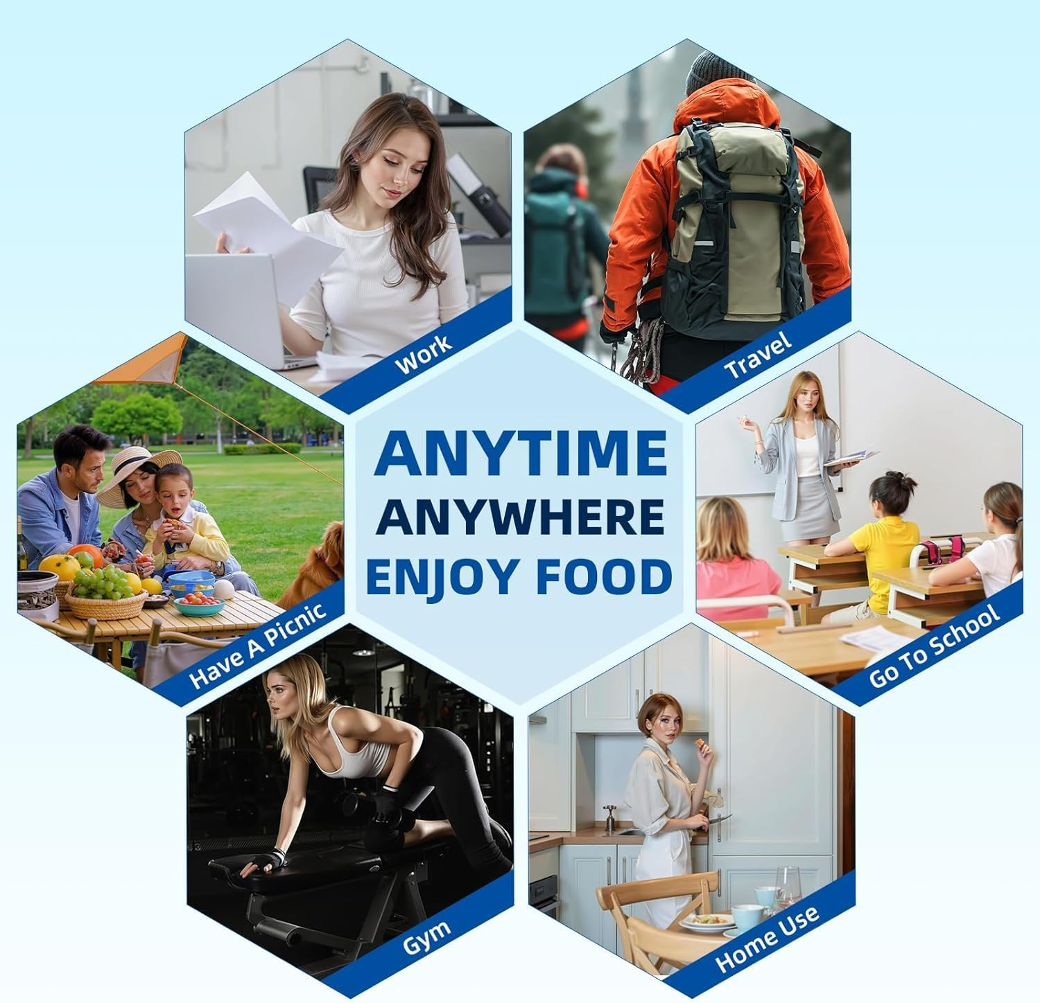 4 Pack Silicone Reusable Snack Containers with Lids, Double Compartment Snackle Box Containers, Salad Dressing Sauce Seasoning Container, Small Mini Food Snack Boxs for Travel, Office, Picnic image number 3