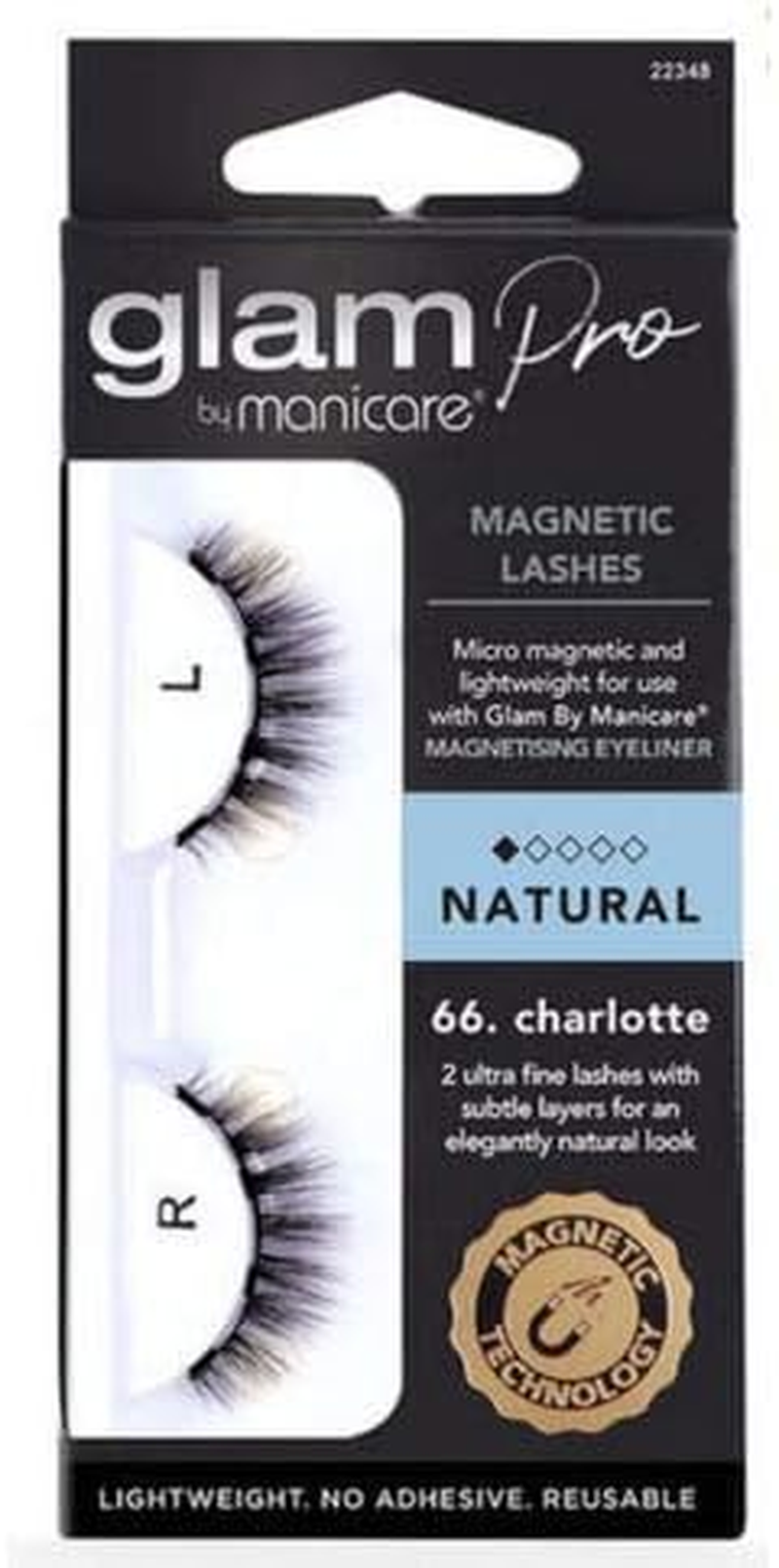 Manicare Pro. 66 Charlotte Magnetic Eyelash with Magnetising Eyeliner, Black