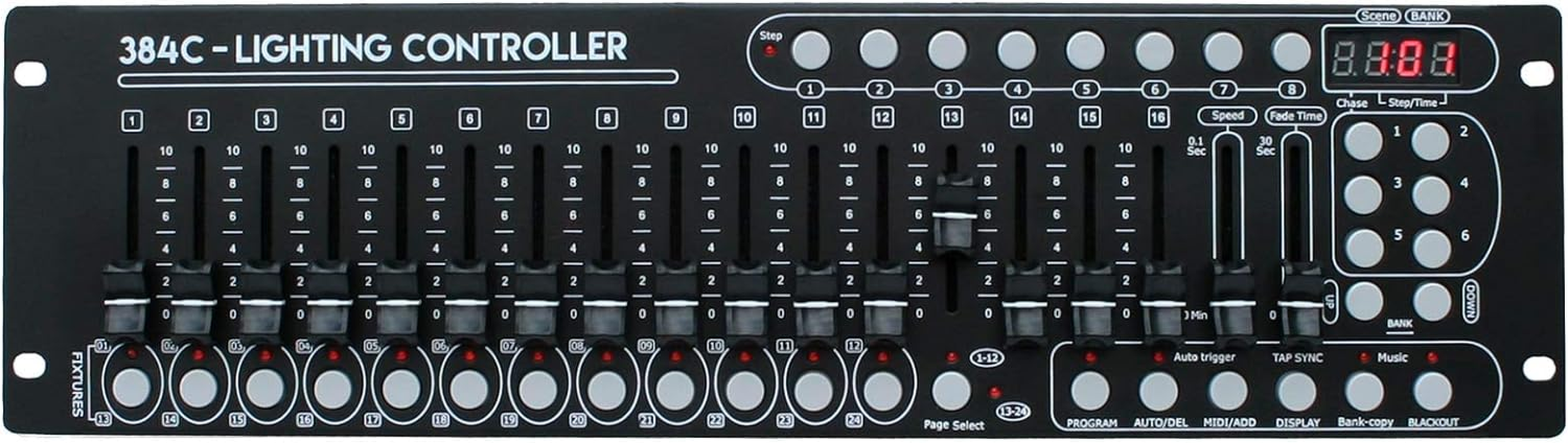 E-Lektron C-384C DMX Controller Lighting Control Desk 24X16 Total 384 Channels image number 3