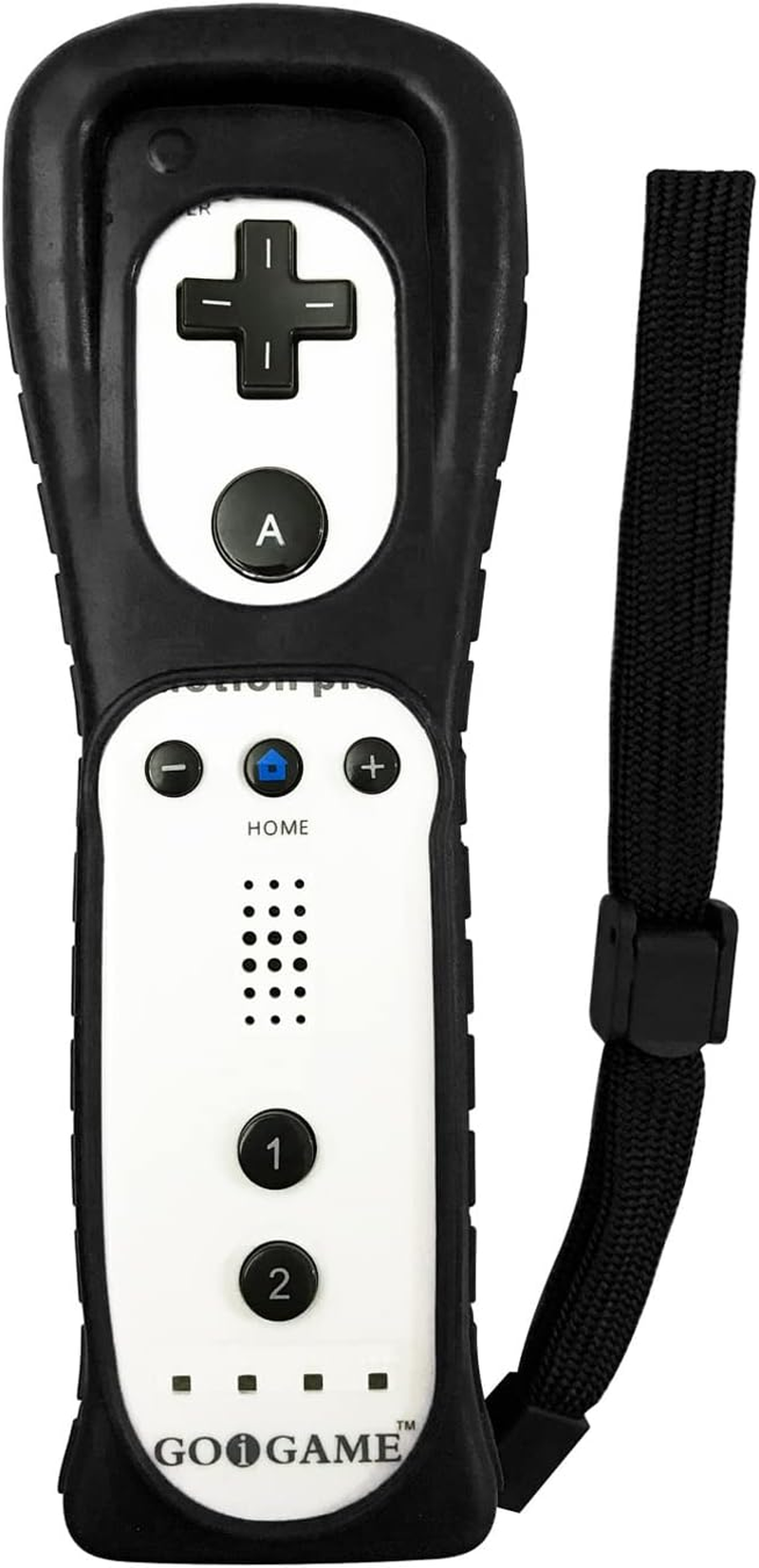 Jadebones 2X Black Silicone Skin Case Cover with Wrist Strap for Nintendo Wii Remote Controller image number 1