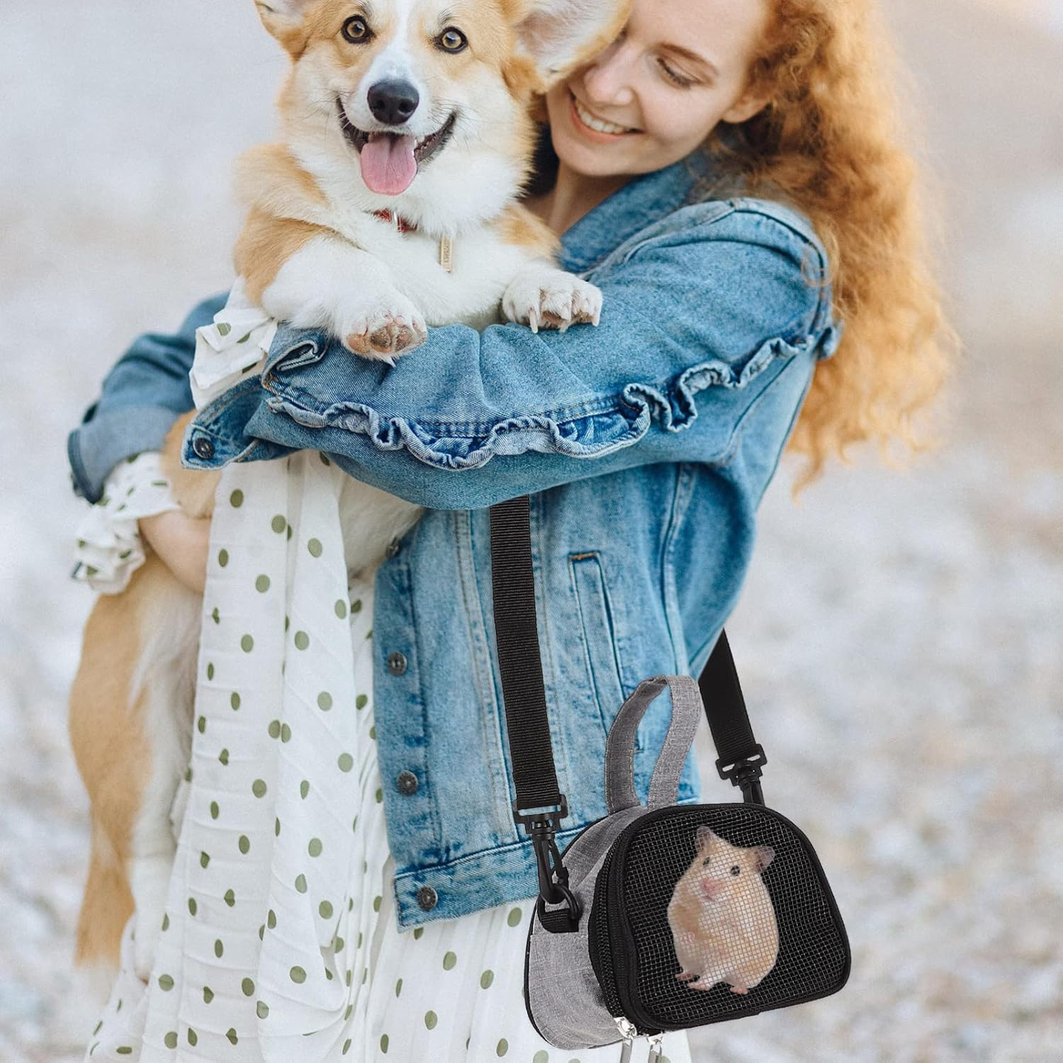 INOOMP 2Pcs Portable Guinea Pig Carrier Breathable Bird Carrier Convenient Rat Outdoor Accessory for Small Animal Travel image number 3