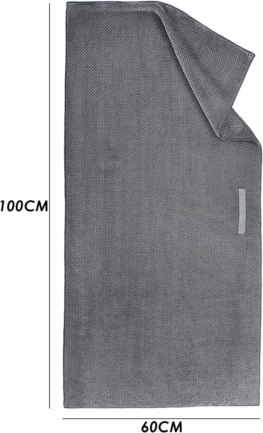 1 Piece Microfibre Hair Towel, Quick Drying and Absorbent Hair Drying Towel, Anti-Frizz Head Scarf, Large Hair Drying Head Scarf for Women (Grey 60 X 100 Cm) image number 3