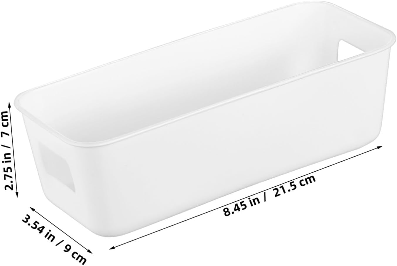 Thin Rectangular Storage Bins 8Pcs Plastic Organizers for Kitchen Pantry and Bathroom Shelves image number 2