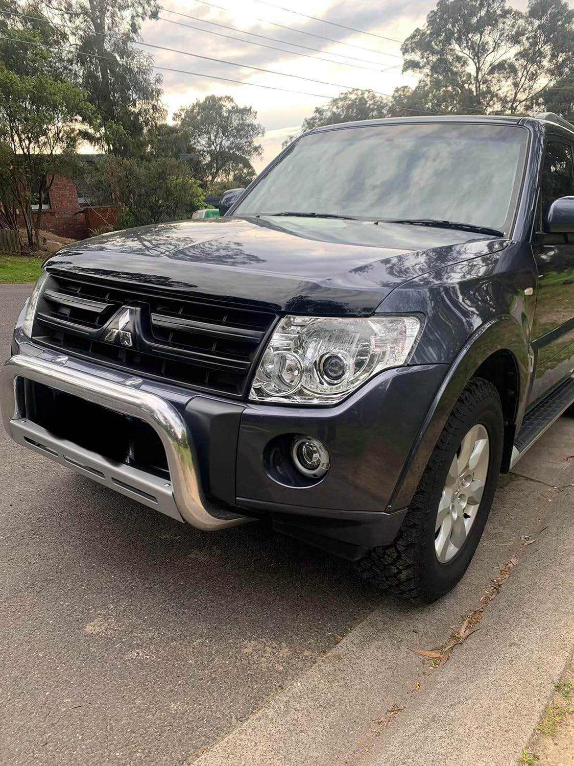 Tradieschoice 4X4 Bonnet Protector Guard to Suit Mitsubishi Pajero NS NX 2007-2020 Tinted Black image number 2