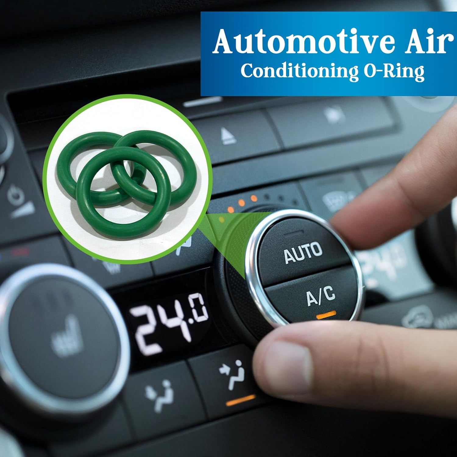 595 Pcs Automotive AC O Rings Kit, SAE and Metric Air Conditioning Orings Assortment Set for Car A/C Compressor and Professional Plumbing Faucet Seal Repair with 4 Pick & Hook (Green) image number 4
