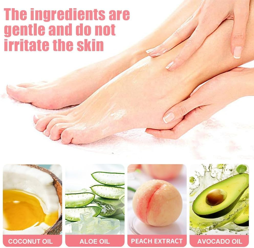 Anti-Cracking Cream, for Dry Cracked Feet and Hands, Prevent from Cracking, Make Your Feet Smooth and Soft, Deeply Moisturizing Foot Care Plant Squalane (Blue, 65G) - Blue image number 6