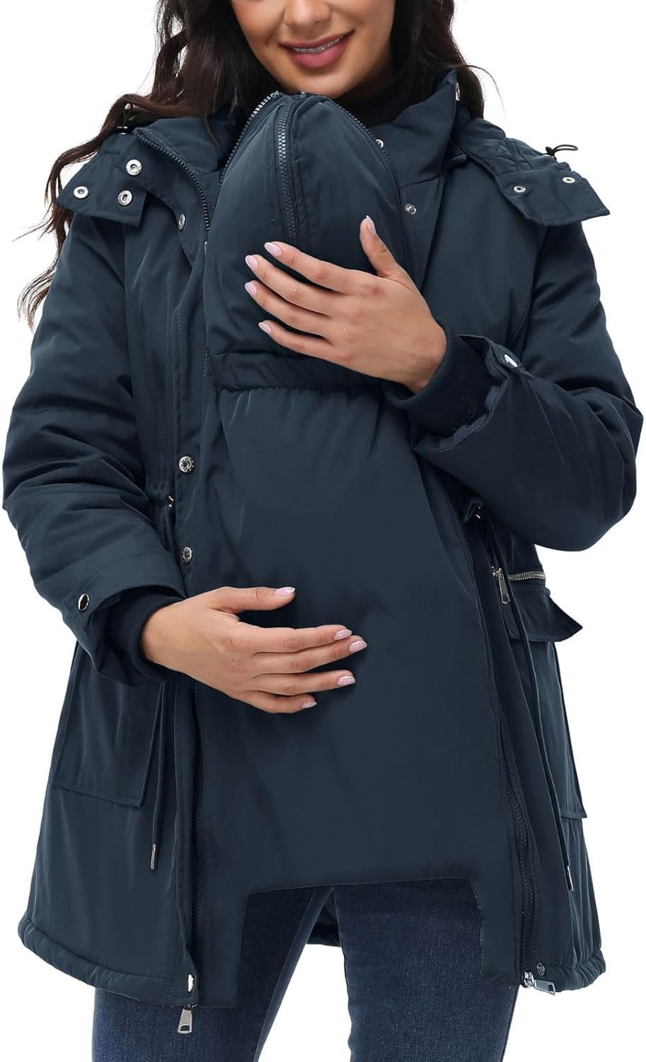 Maacie Maternity Cotton Jacket Jacket Stand up Collar Waterproof Cotton Jacket 2025