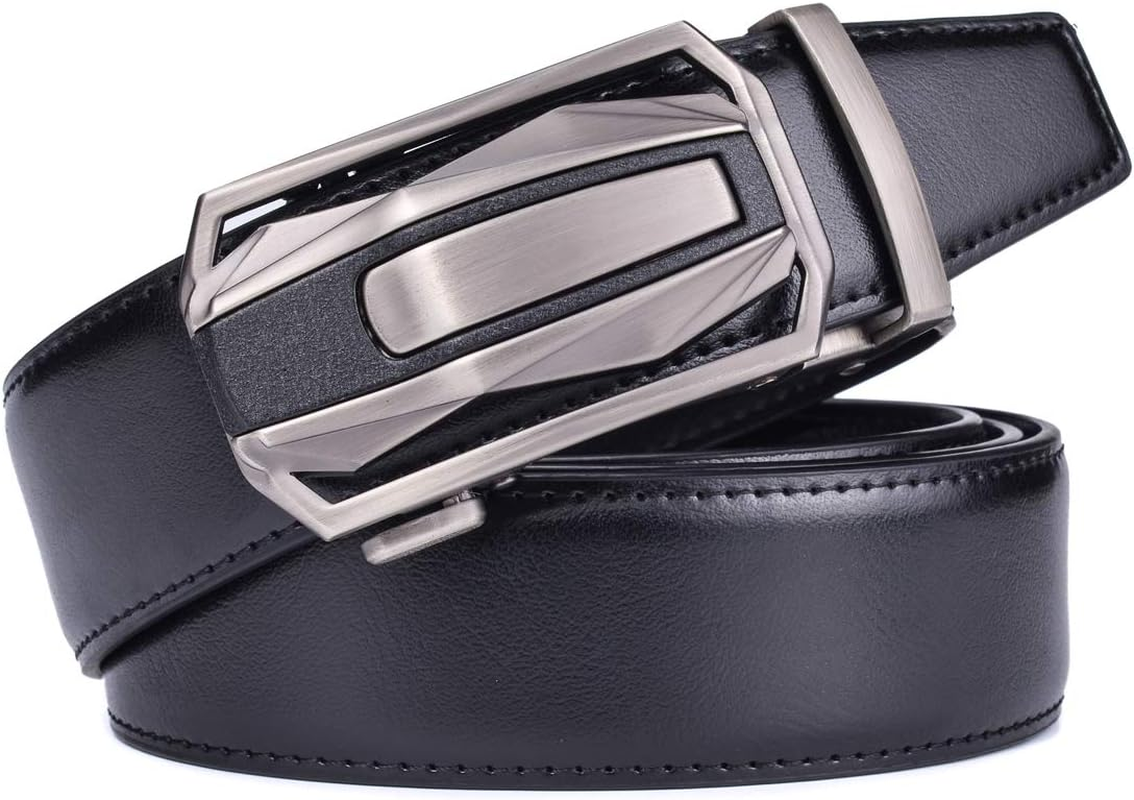 Fashion Men Belts Leather Ratchet Slide Belt with Automatic Buckle(Multiple Styles Perfect to Fit) in Gift Box Beltox Fine image number 3