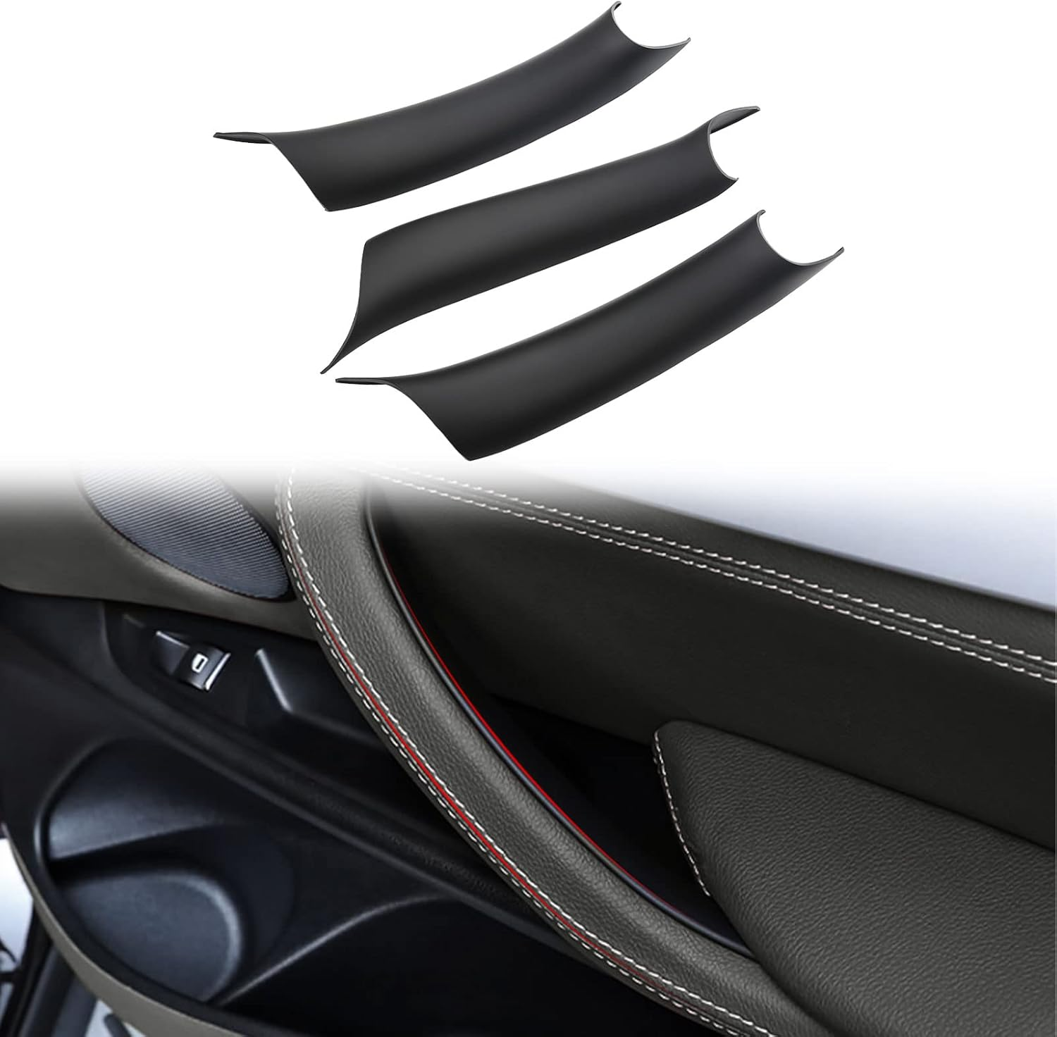 JDMON Replacement for Door Pull Handle Covers BMW X5 Series F15/F85 2014 2015 2016 2017 2018, X6 Series F16/F86 2015 2016 2017 2018 Interior Door Grab Handle Covers (ABS) image number 5