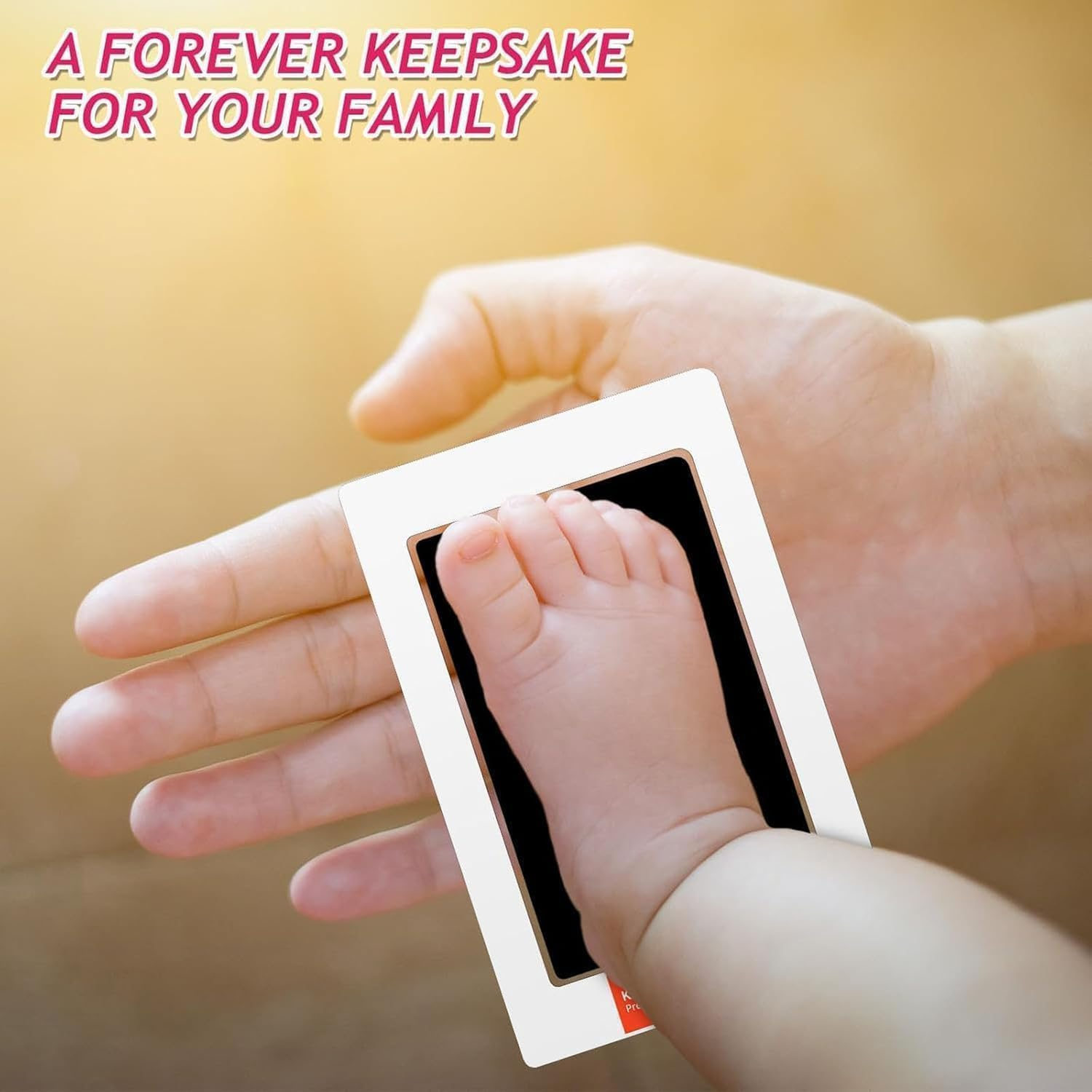 4-Pack Inkless Hand and Footprint Kit - Ink Pad for Baby Hand and Footprints - Dog Paw&Nose Print Kit Newborn Baby Handprint Kit Baby with 4 Ink Pads and 8 Imprint Cards image number 5