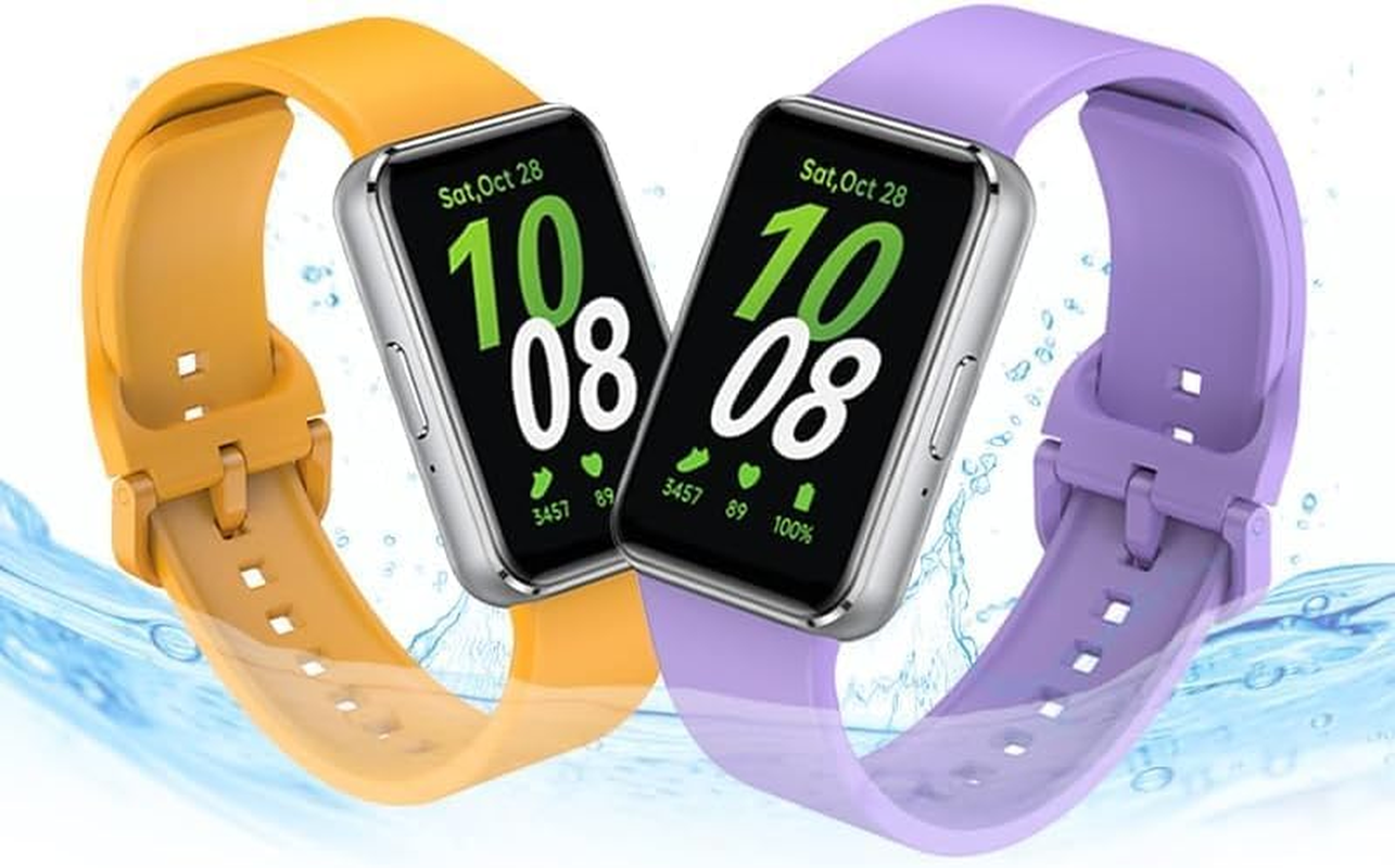 Compatible for Samsung Galaxy Fit 3 Watch Bands, Soft Silicone Replacement Straps Adjustable Sport Wristbands for SAMSUNG Galaxy FIT 3 SM-R390 Smartwatch Bands for Women&Men image number 5