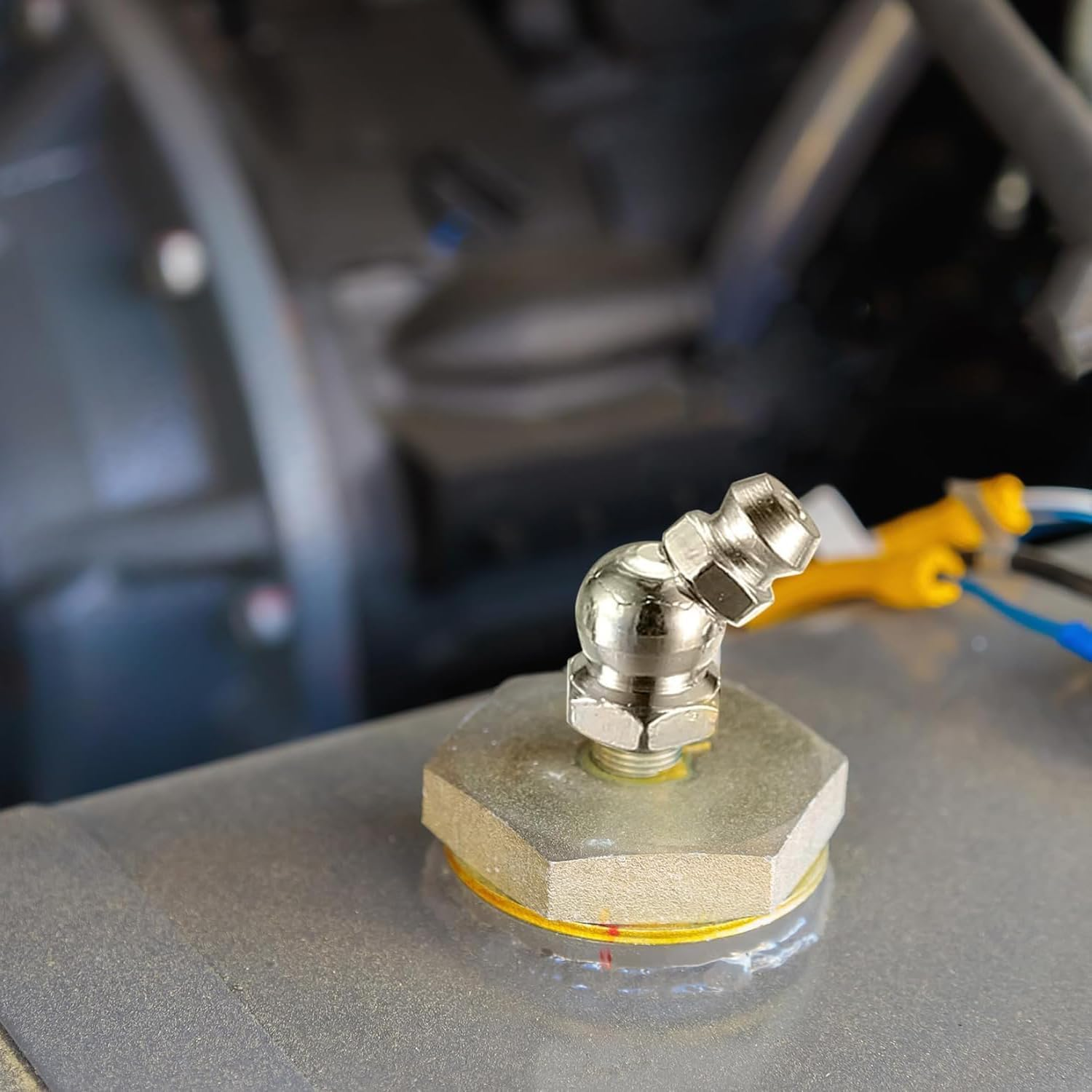 Metric Grease Fittings Kit, 60 Pcs Hydraulic Grease Zerk Assortment Kit, 45 90 Degree Grease Gun Fittings, M6 M8 M10 Straight and Angled Grease Zerk Kit for Grease Guns Mechanical Lubrication image number 1