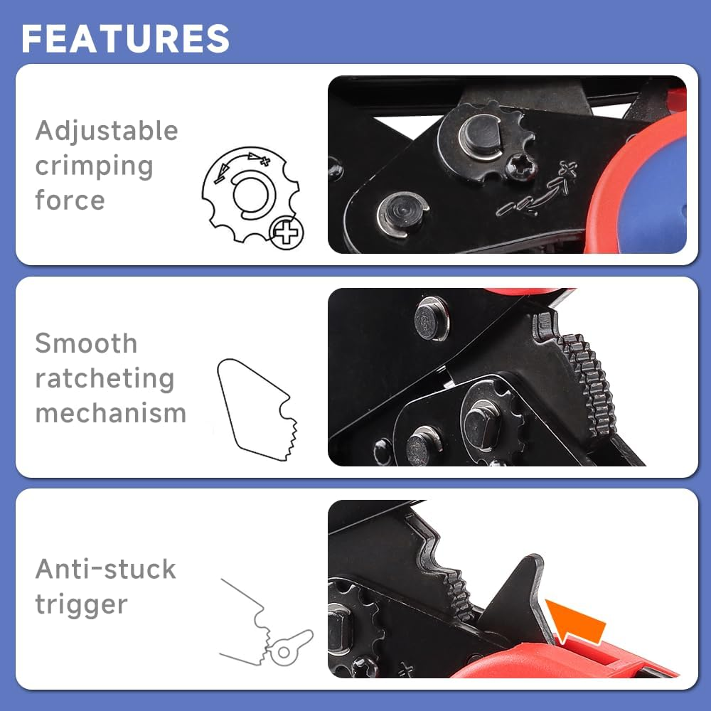 HKS Spark Plug Connector Crimping Tool for Ignition Cable and Spark Plug Wire - Ratcheting Wire Crimpers - Max Diameter 8.5Mm - Ratchet Terminal Crimper - Electrical Crimping Tool image number 2