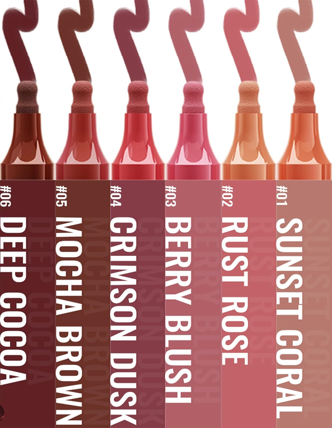 Erinde Tattoo Lip Liner Mat, Waterproof Lip Marker, Long-Lasting and Highly Pigmented, Precise Tip for Defined Lip Contours, No Transfer & Smudgeproof, Nude Lip Liner #02 image number 3