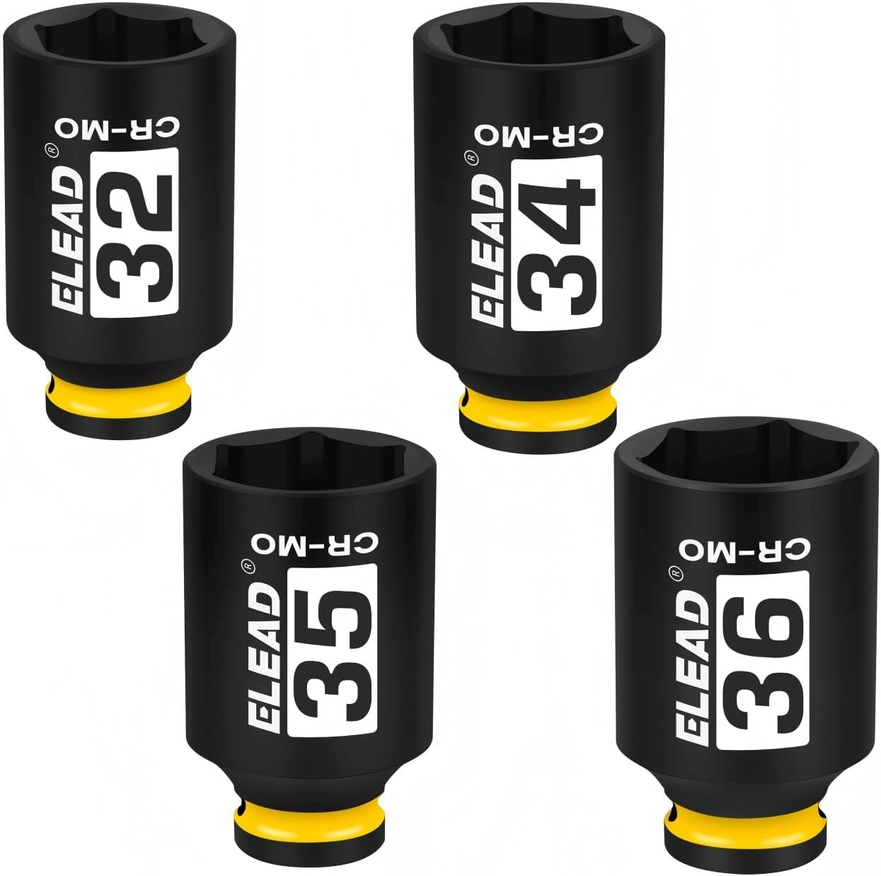 ELEAD 1/2" Drive Deep Impact Socket, 34 Mm Metric 6 Point 1/2-Inch Drive Impact Axle Nut Sockets, CR-MO Nut Socket Set, Oil Filter Sockets, Tools for Easy Removal of Axle Shaft Nuts image number 6