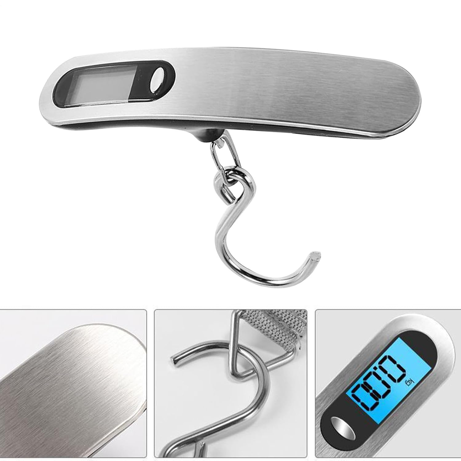 Digital Luggage Scale | Travel Weight Scale 110Lb,Portable Weighing Equipment for Postal Kitchen Outdoor Camping Bag Airplane Home Express Fishing image number 3