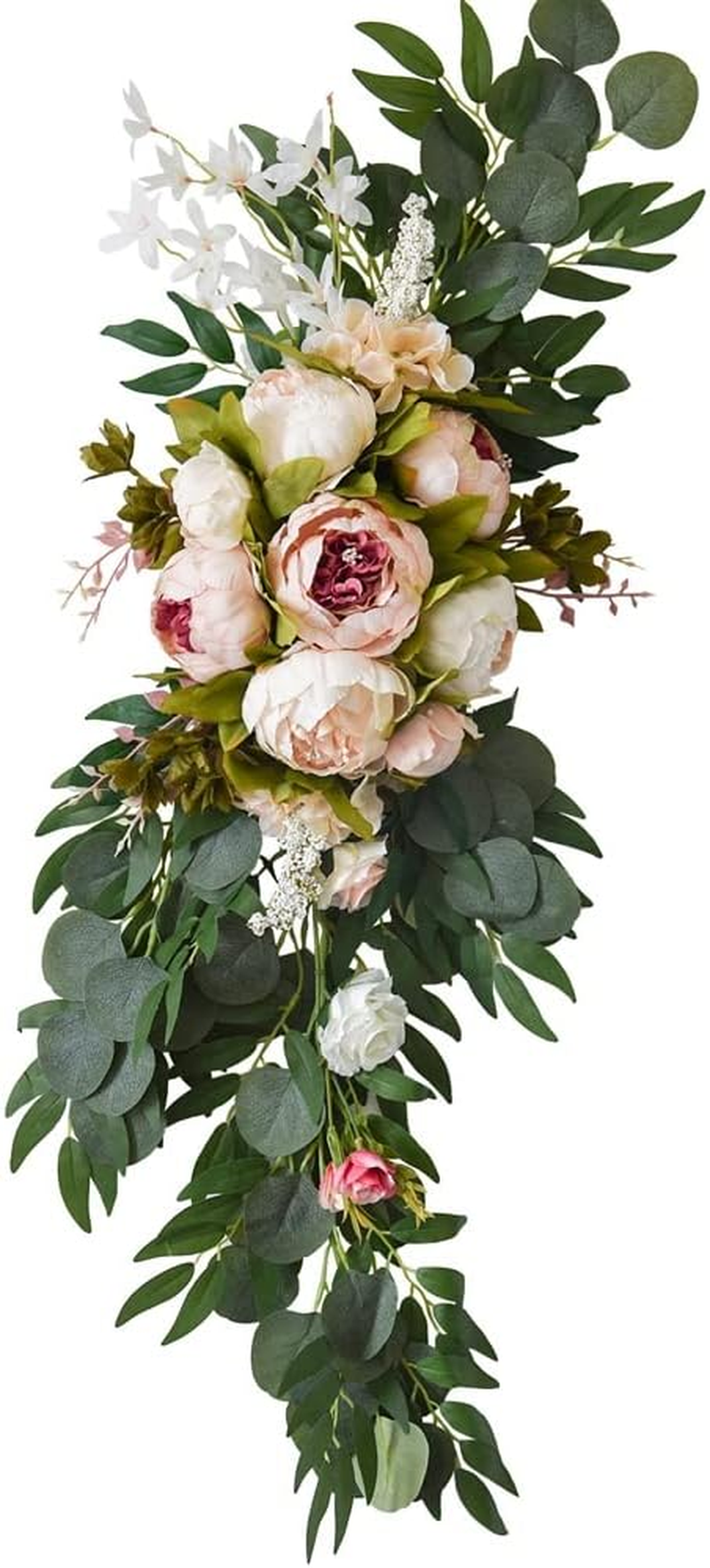 Dighchyu 2Pcs Artificial Flower Welcome Card Decoration for Wedding Arch and Background image number 4